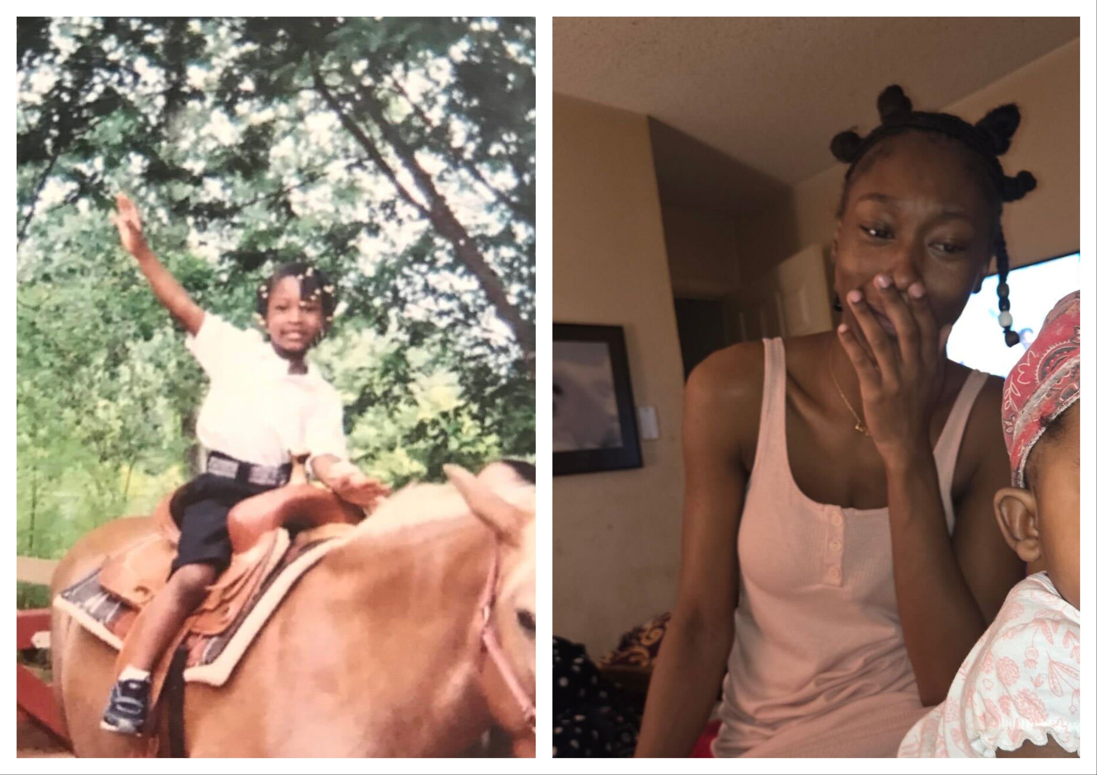 Kaura Taylor, seen here in Dallas at different points in her life, left the US for Scotland in May and has been there ever since, say her relatives.