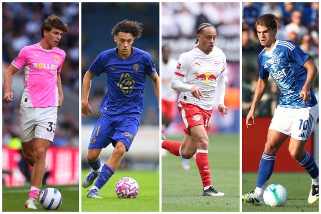 <p>From left, Tyler Dibling, Maghnes Akliouche, Xavi Simons and Nico Paz</p>