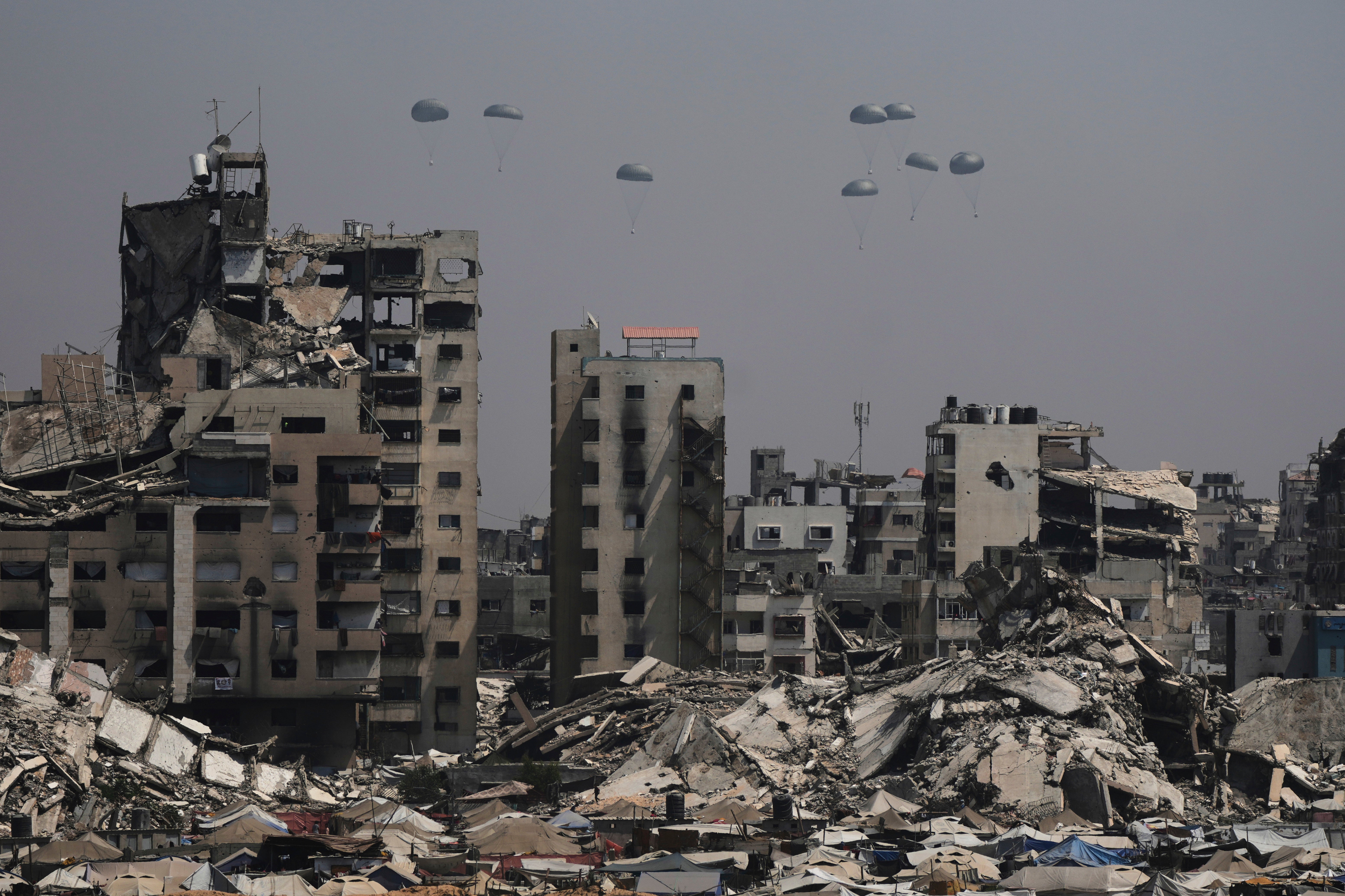 Humanitarian aid airdropped over Gaza City in July