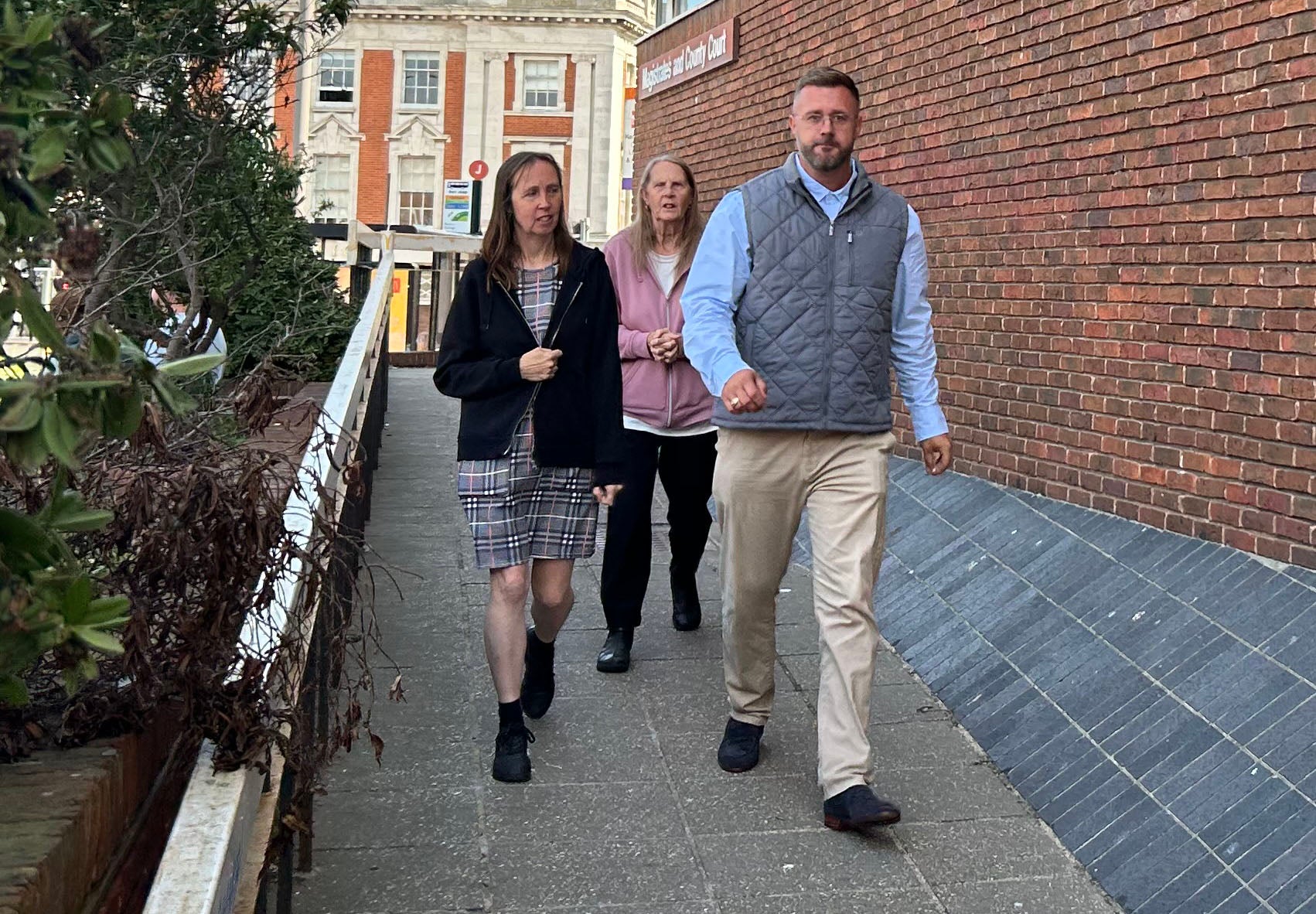 Taylor arriving at court today