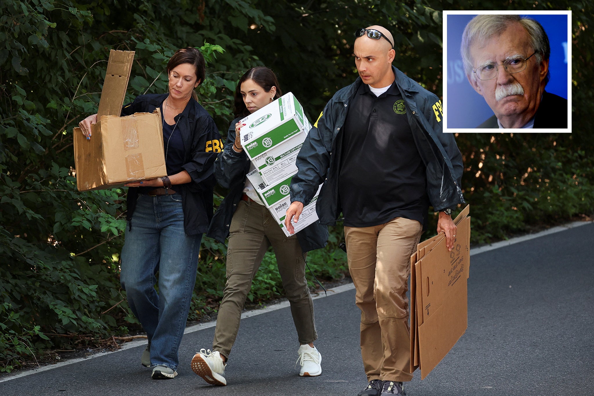 The DOJ has revealed items taken from the home of John Bolton, President Donald Trump's former national security advisor, during a recent FBI raid, including folders labeled 'Trump I-IV'