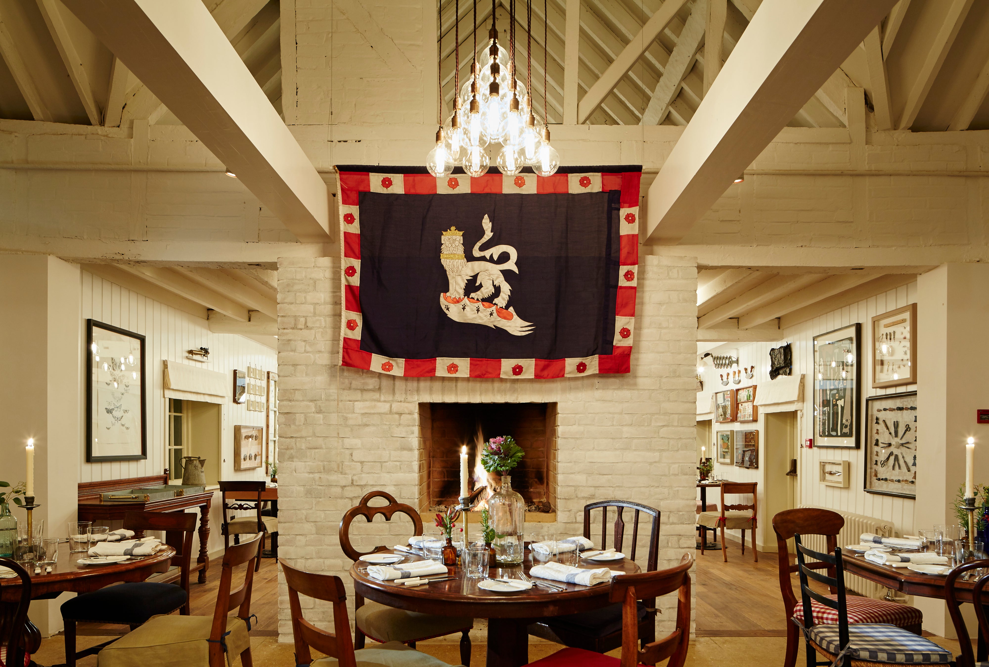 The grand dining room at the estate
