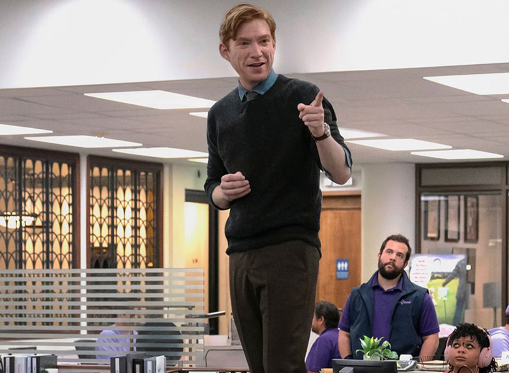 Domhnall Gleeson as an optimistic newspaper editor in ‘The Paper’