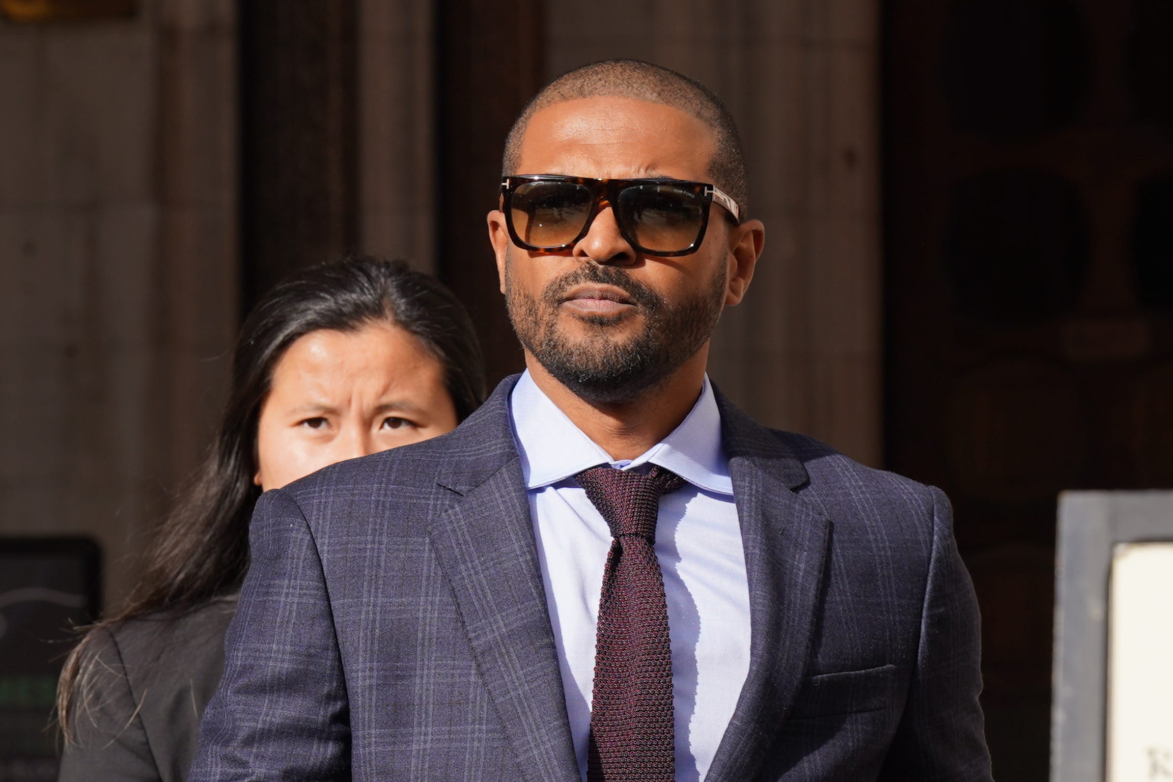 Noel Clarke leaves the Royal Courts of Justice, central London (Lucy North/PA)