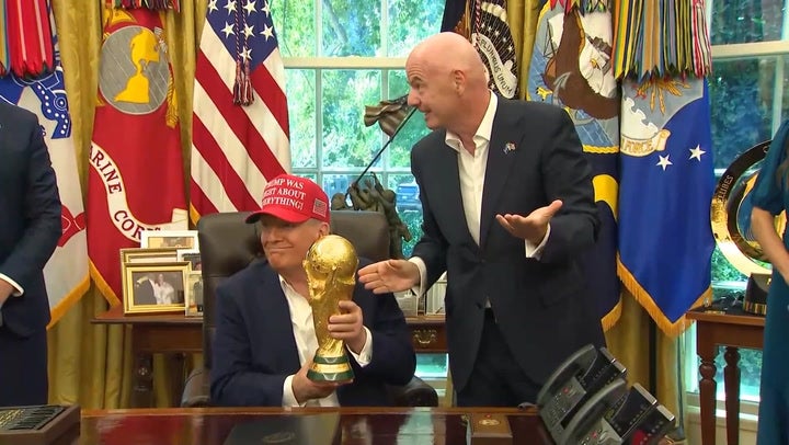 Trump asks FIFA President if he can keep the gold World Cup trophy