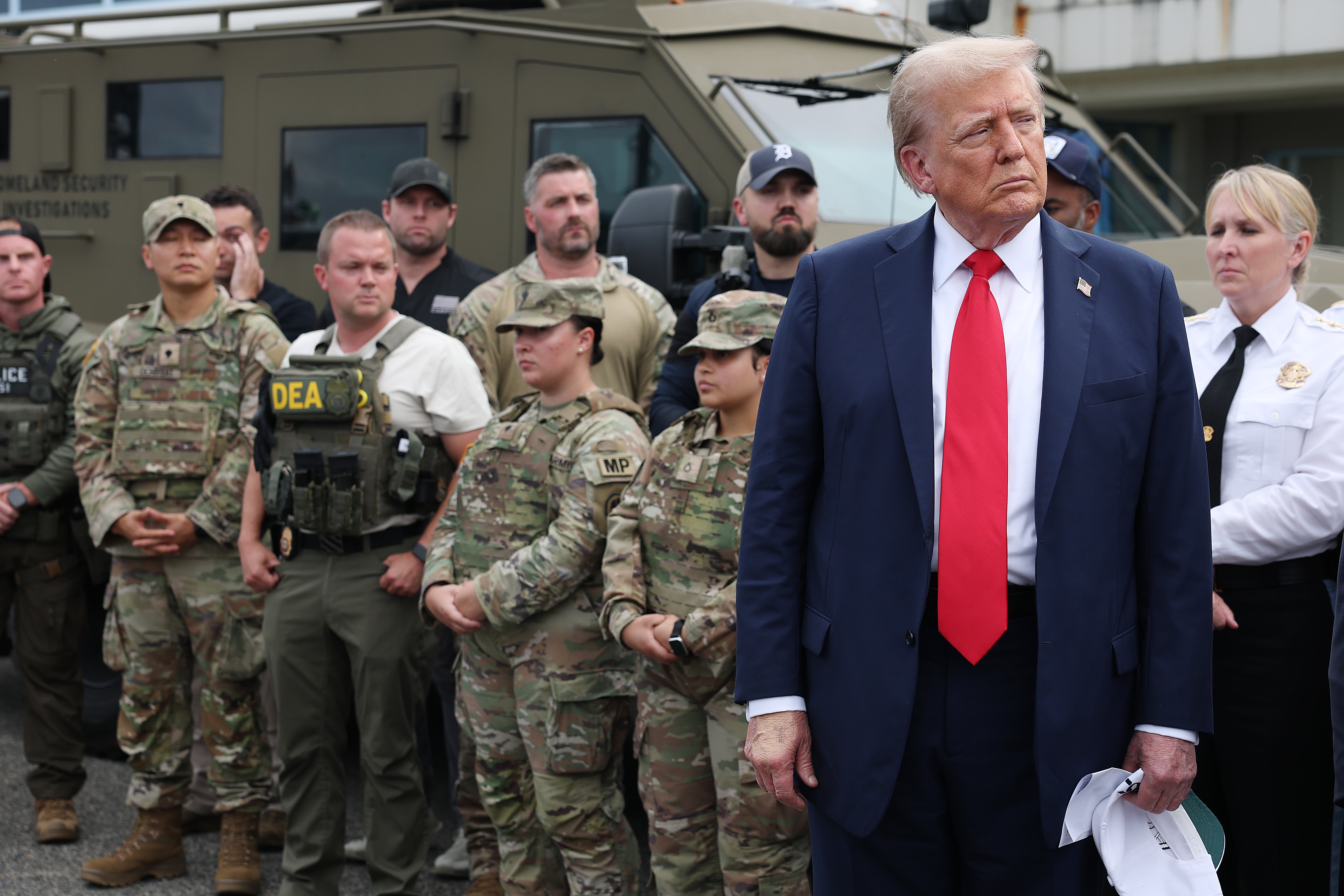 President Donald Trump boasted he knows 'more about grass than any human being' during a photo op with National Guard troops in Washington, D.C., as he talked about beautifying the nation’s capital city