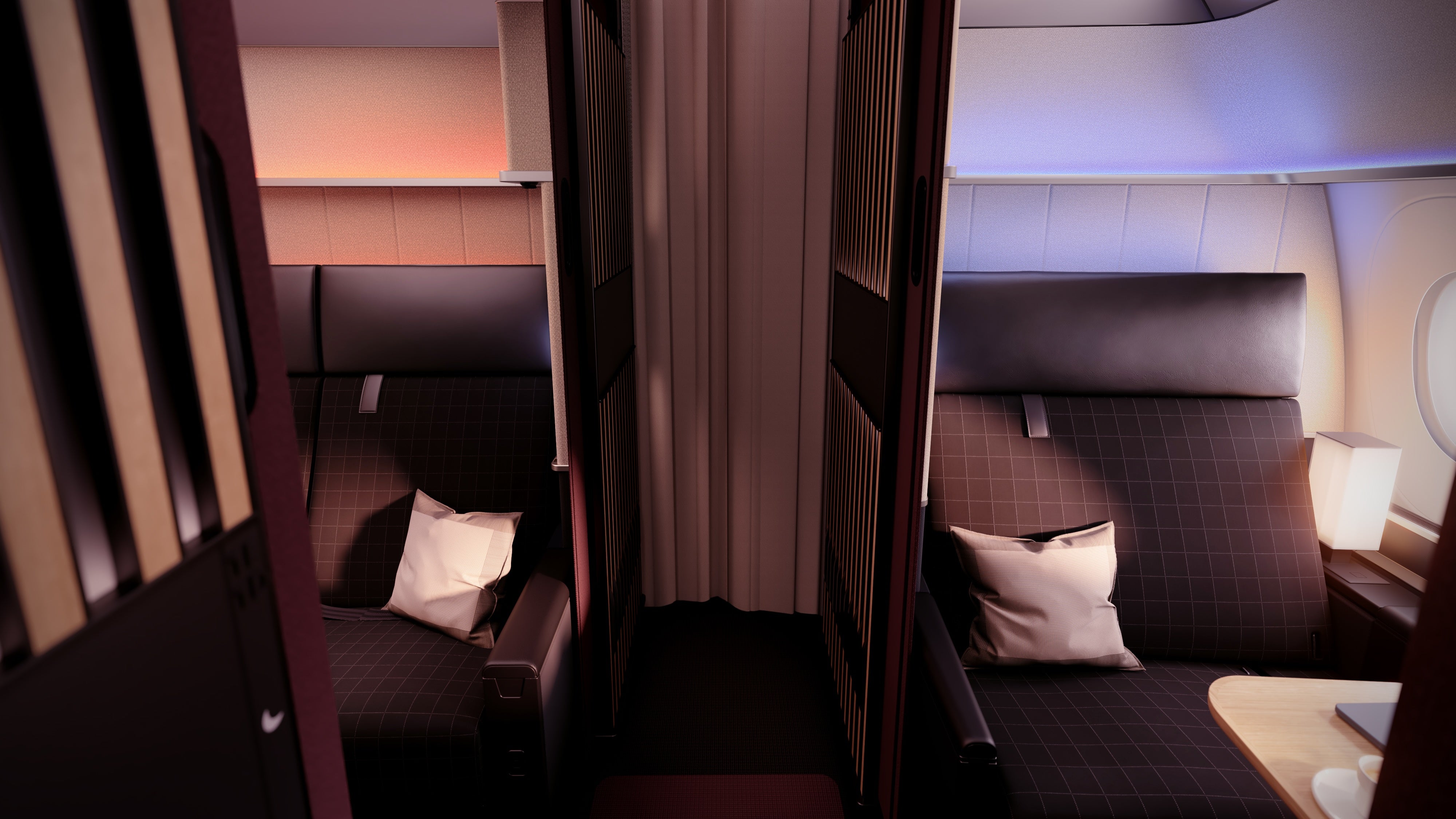 The two adjoining cabins making up the Grand Suite are the Single Suite and the Suite Plus