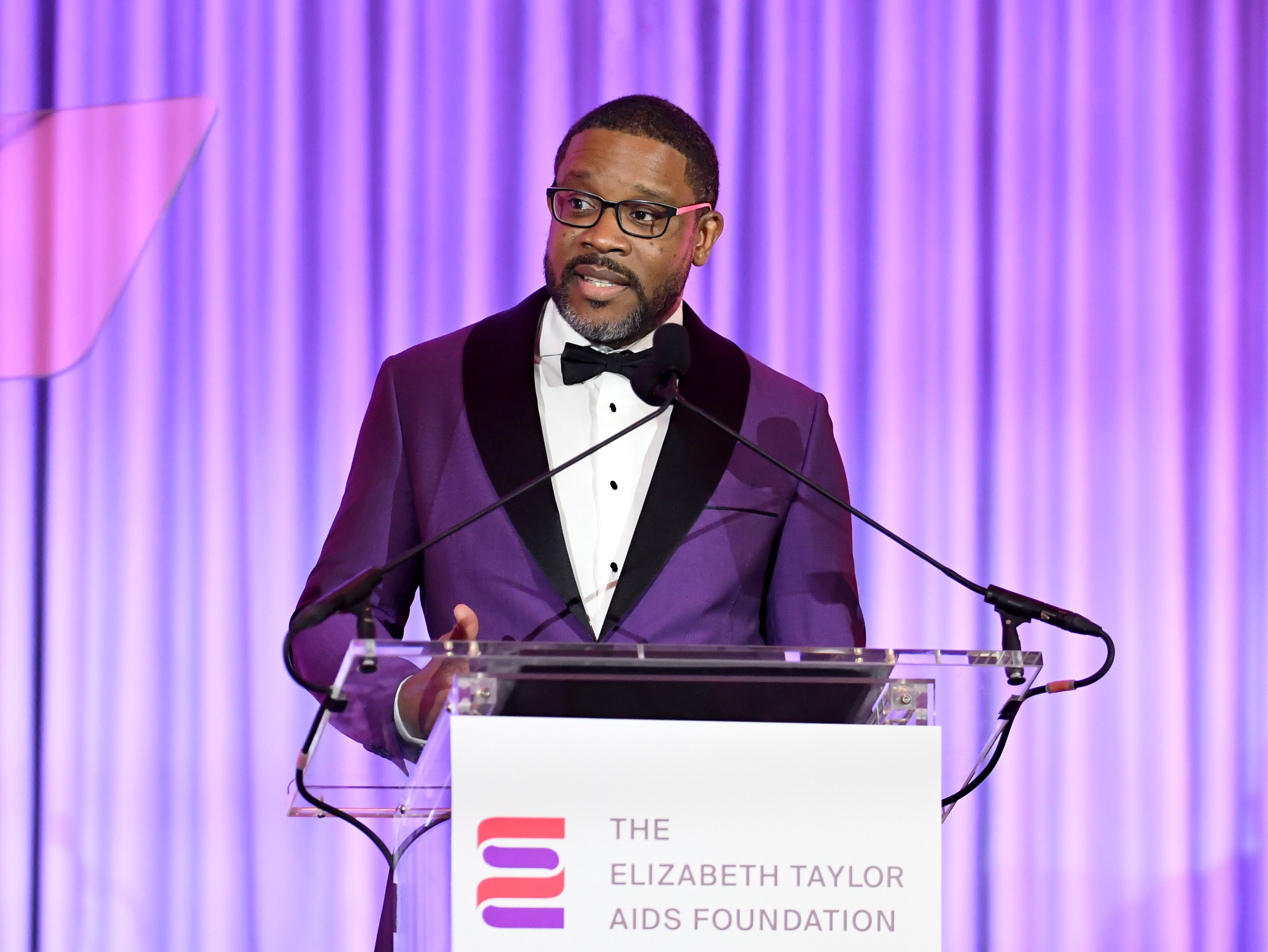 Robert Suttle speaks onstage at The Elizabeth Taylor Ball to End Aids in 2024