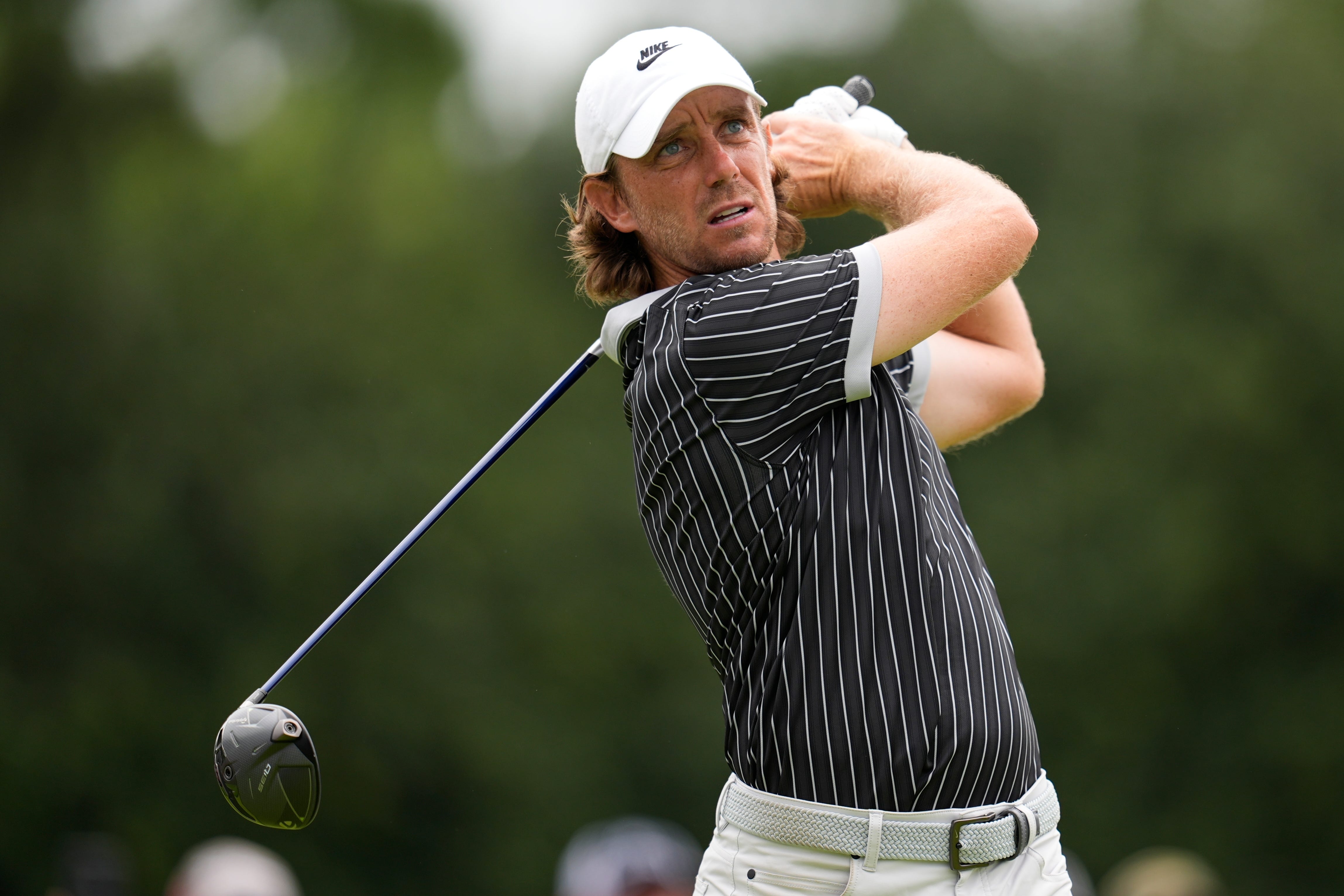 Tommy Fleetwood is tied for the lead after round two of the Tour Championship