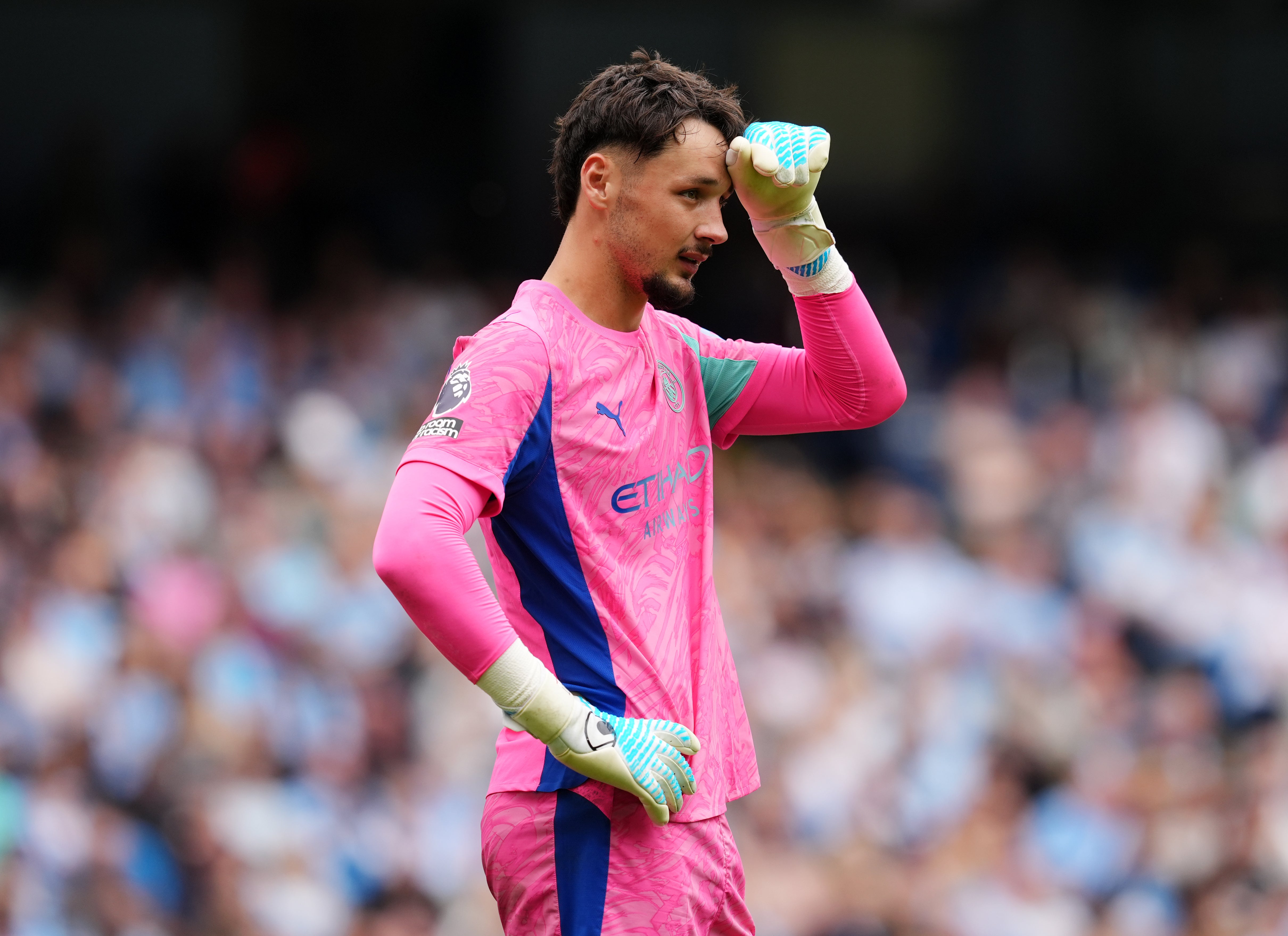 James Trafford started ahead of Ederson (Martin Rickett/PA)