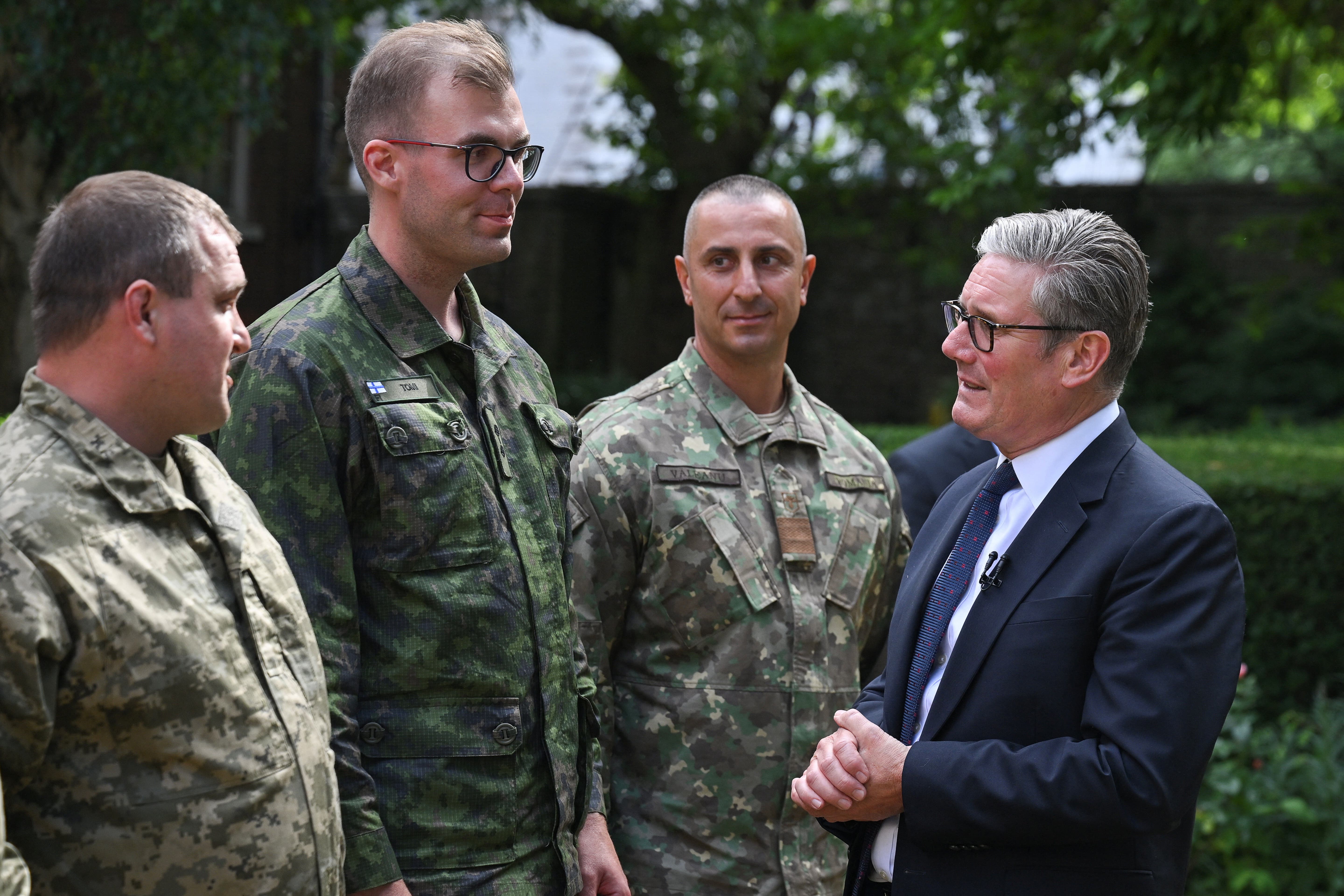 Prime Minister Sir Keir Starmer met troops involved in Operation Interflex in June (Jaimi Joy/PA)