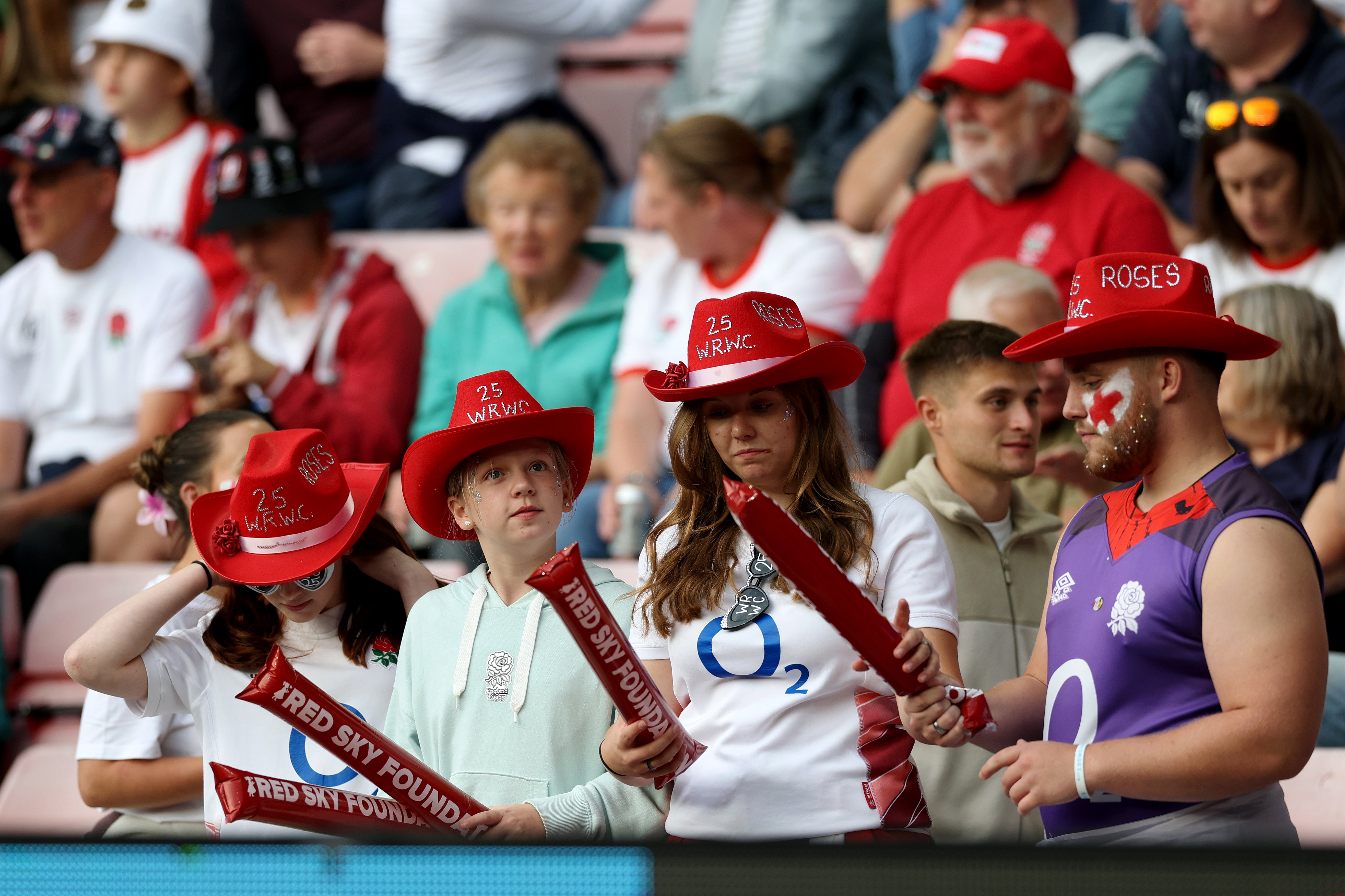 The England fans turned out in good number