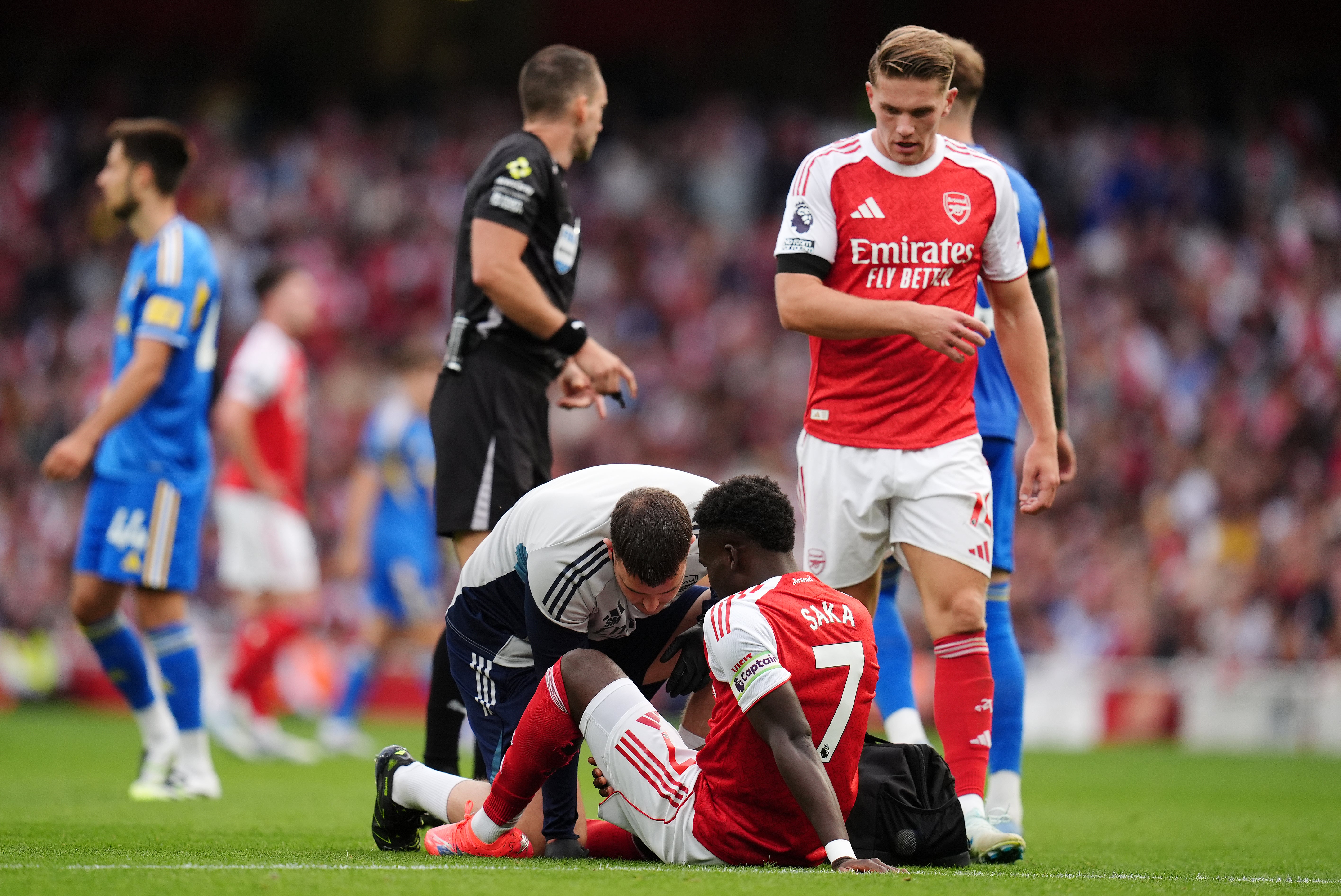 Bukayo Saka will miss the game through injury