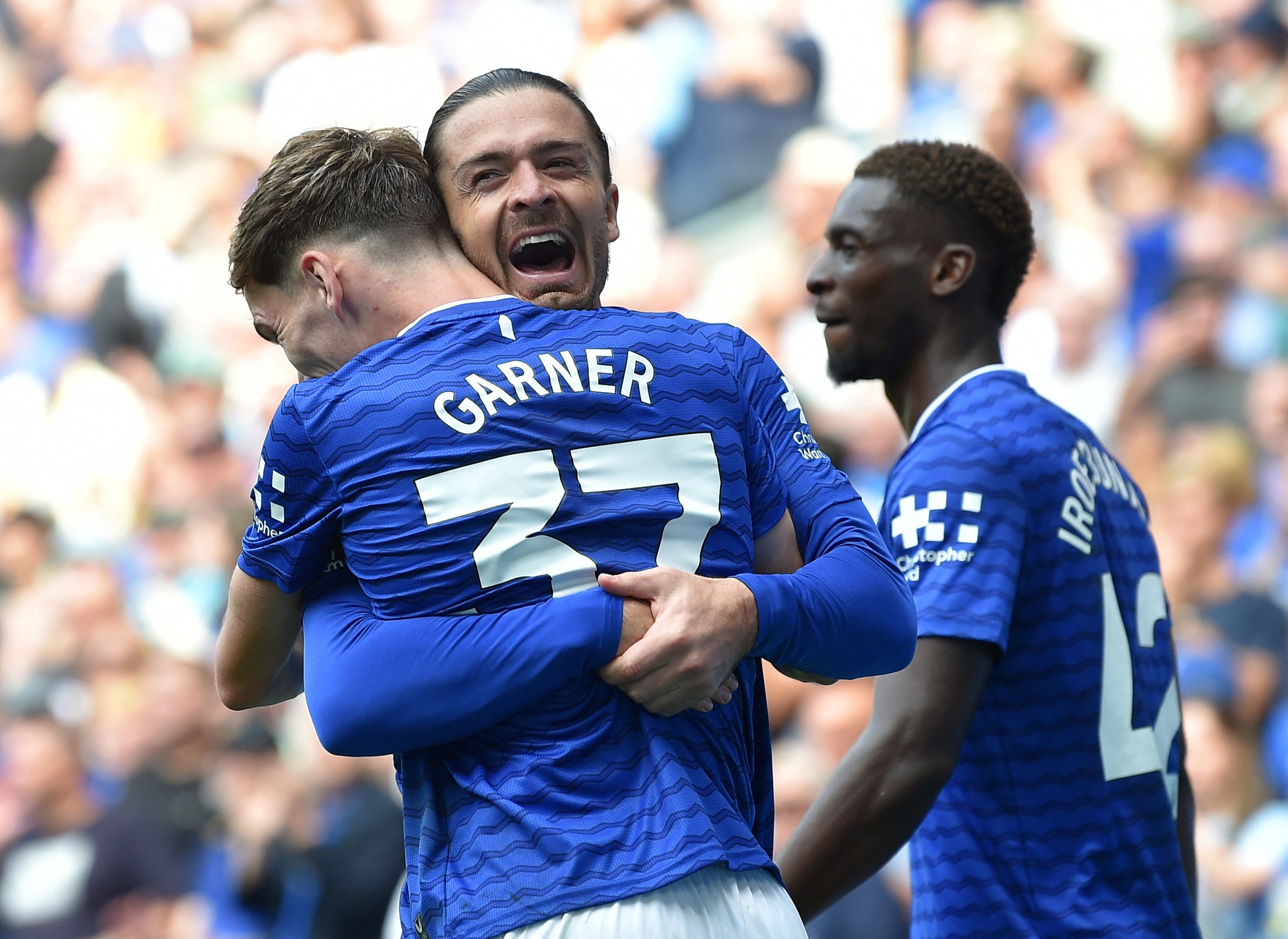 Jack Grealish set up both of Everton’s goals