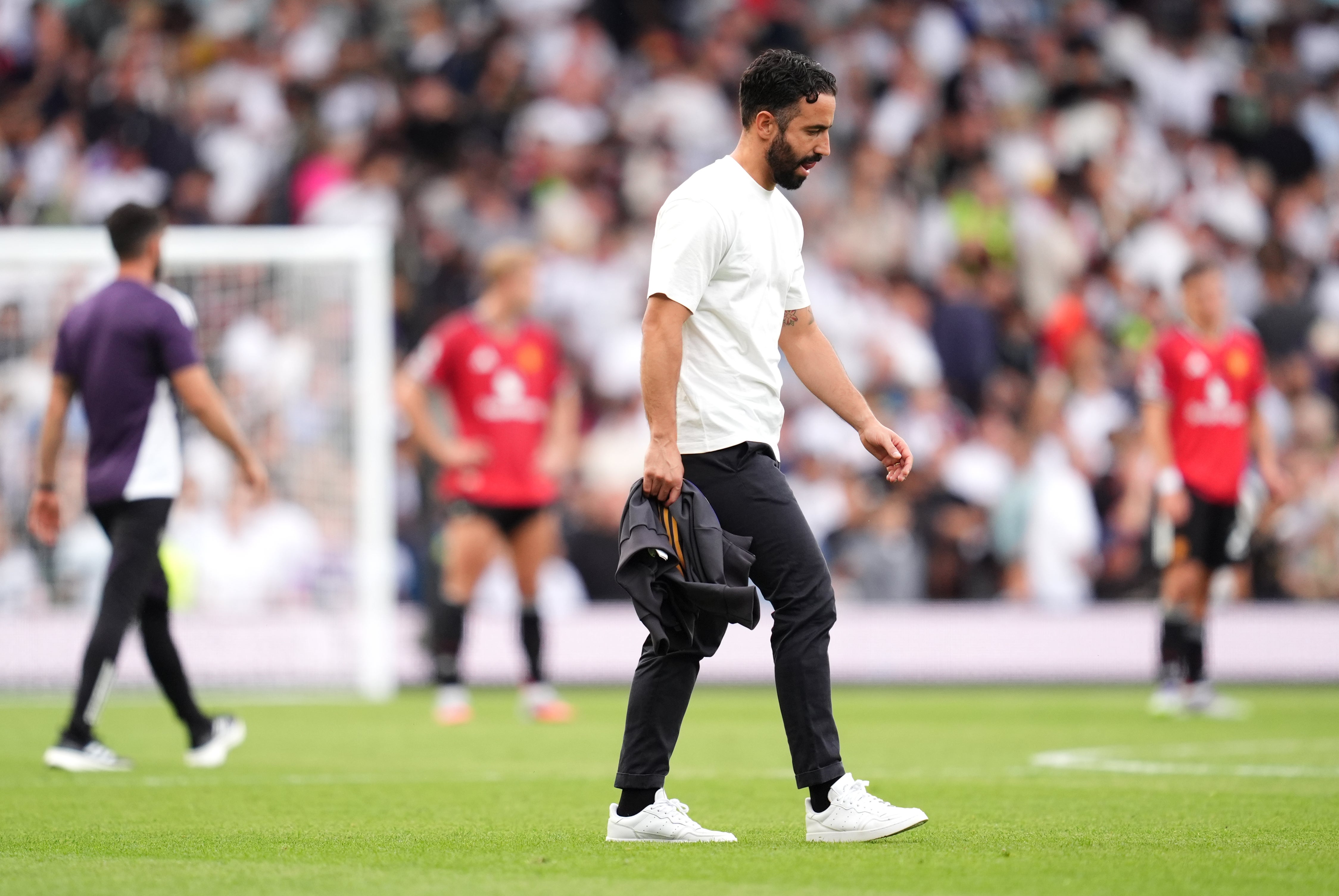 Ruben Amorim saw his team let a lead slip by at Craven Cottage
