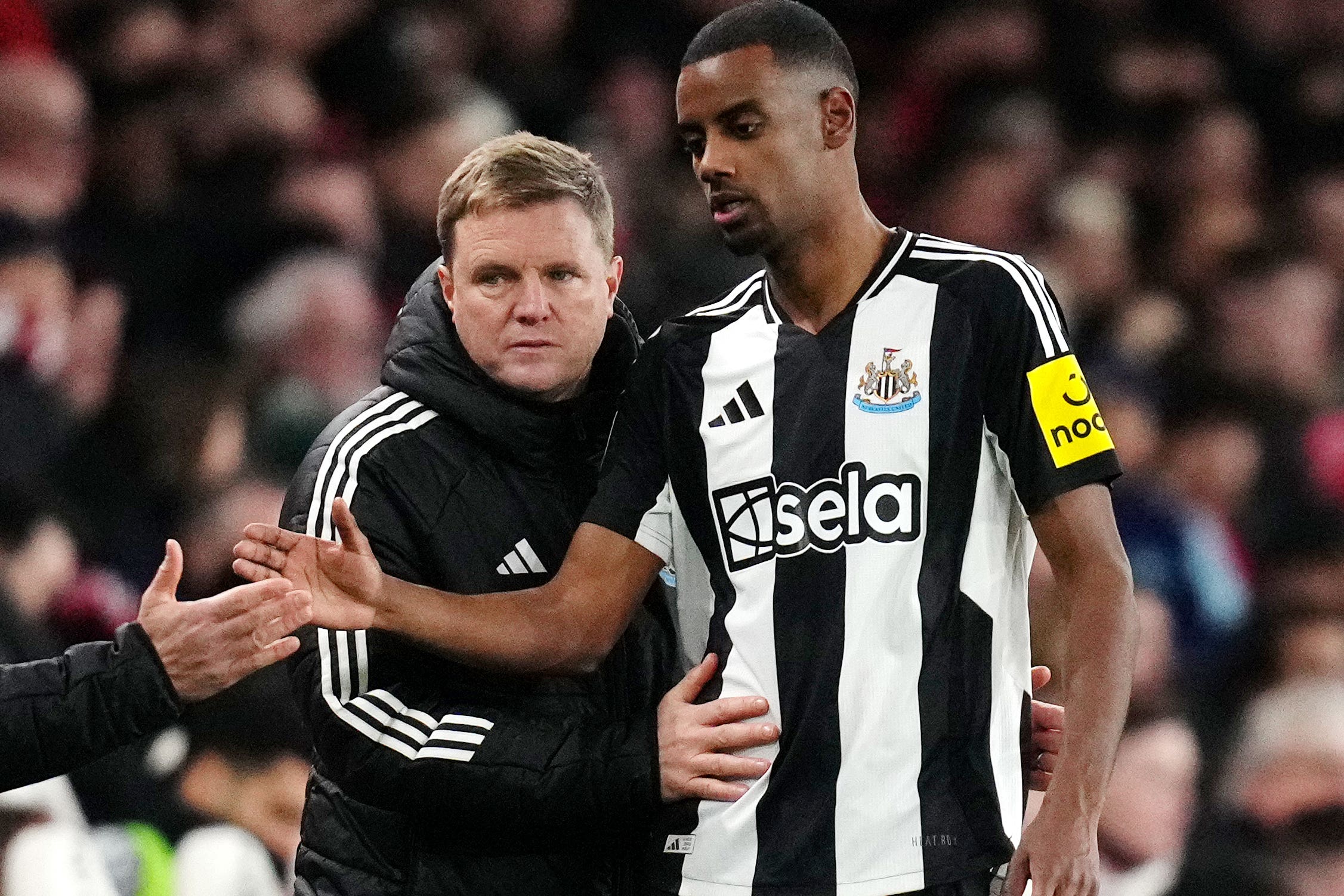 Newcastle boss Eddie Howe insists striker Alexander Isak’s future will be ‘irrelevant’ against Liverpool on Monday evening (John Walton/PA)