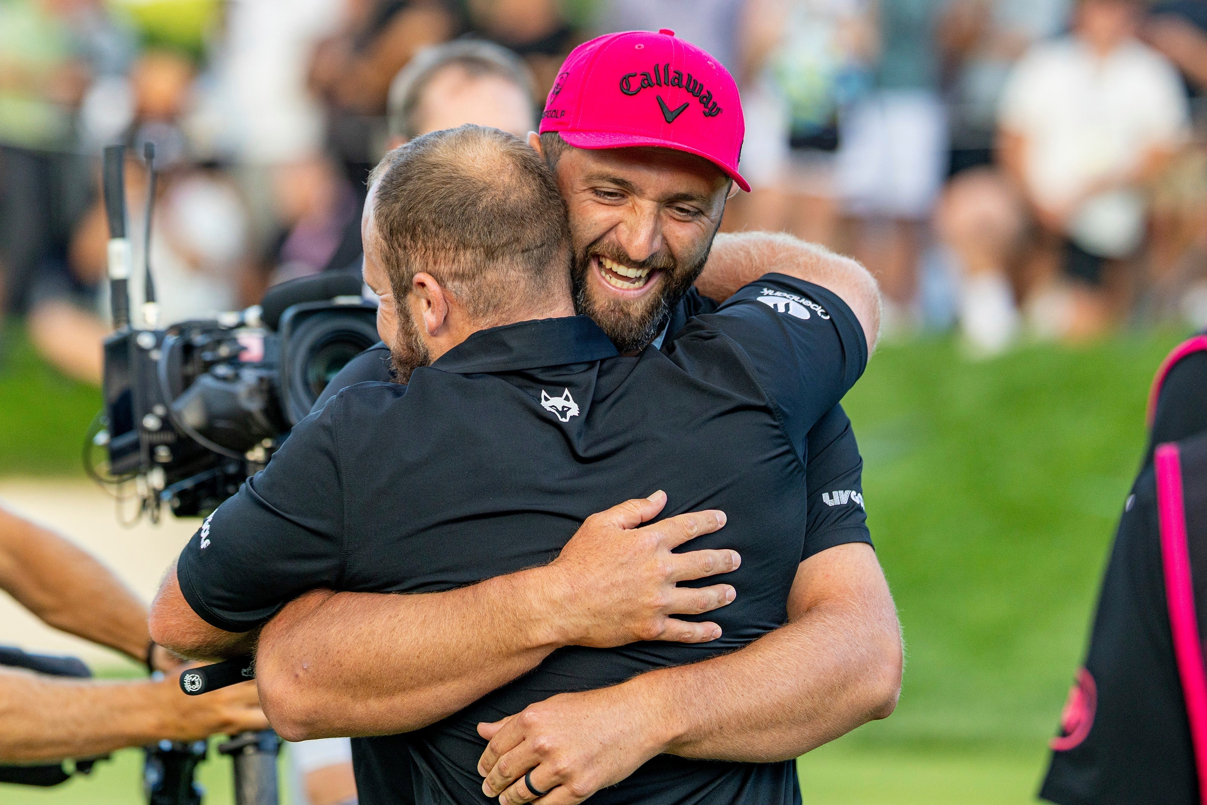 Jon Rahm and Tyrrell Hatton play on the same LIV Golf team