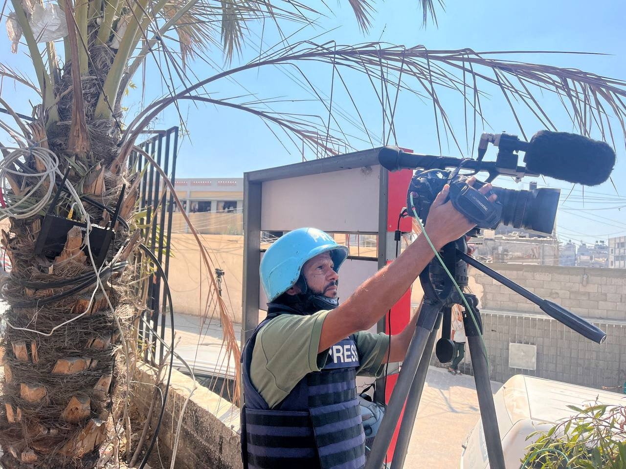 Hussam Al-Masri, a cameraman for Reuters, also died in the attack on Nasser Hospital