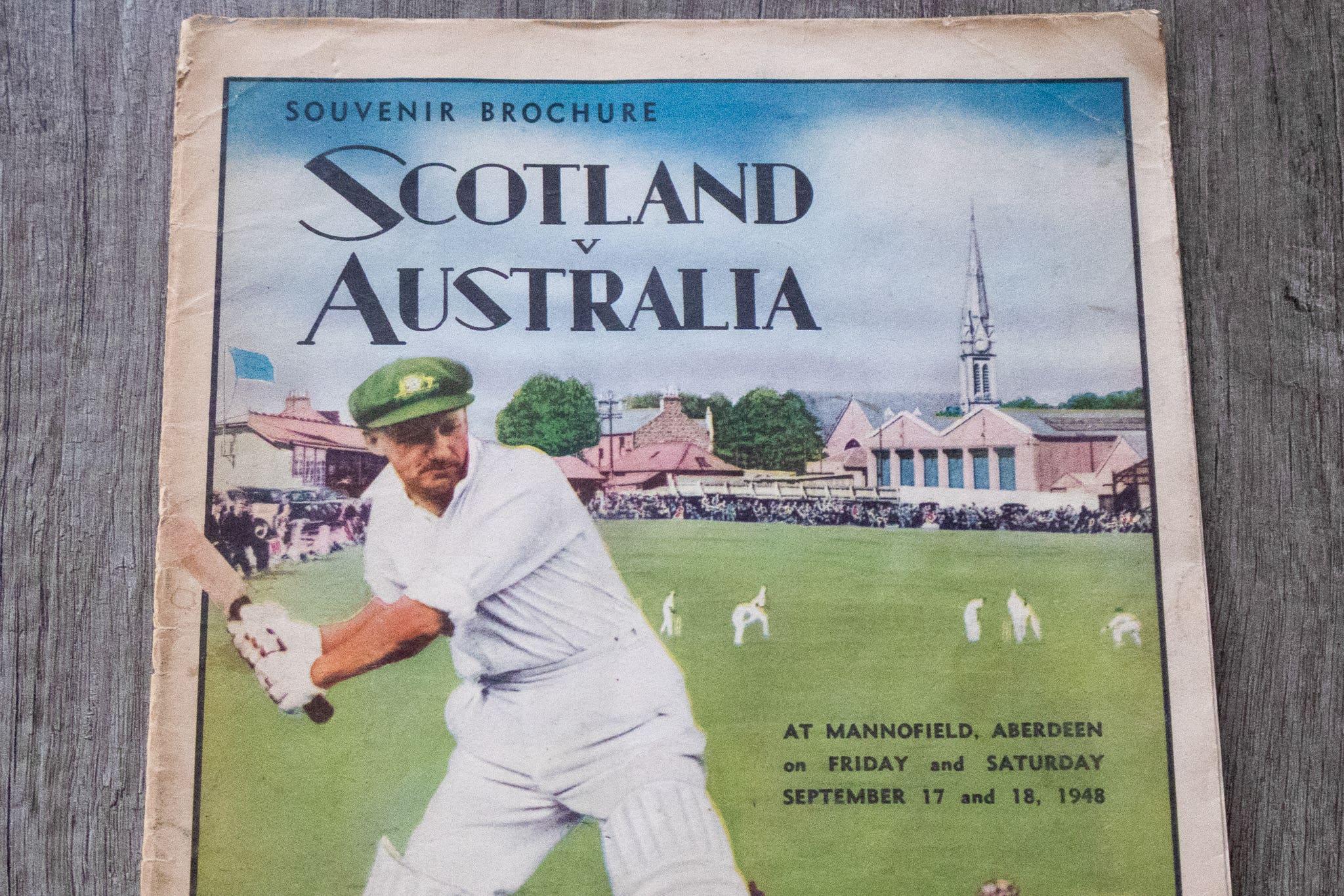 A handbook features the Scotland v Australia match at Mannofield cricket club in Aberdeen (Cricket Scotland/PA)