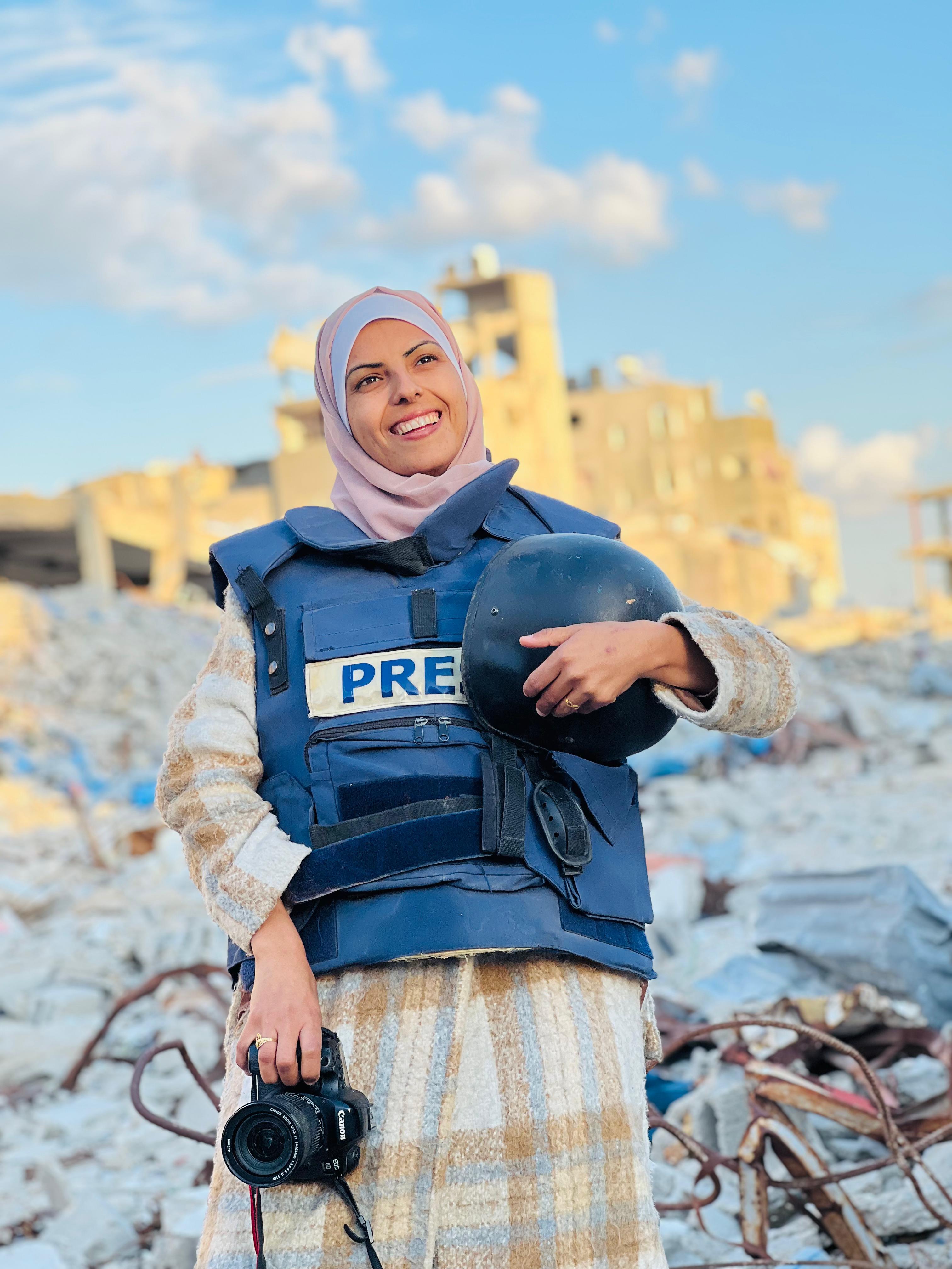 Maryam Abu Daqqa, a photojournalist at Independent Arabia , was among at least 20 people killed in an Israeli attack on Nassar Hospital in Khan Younis