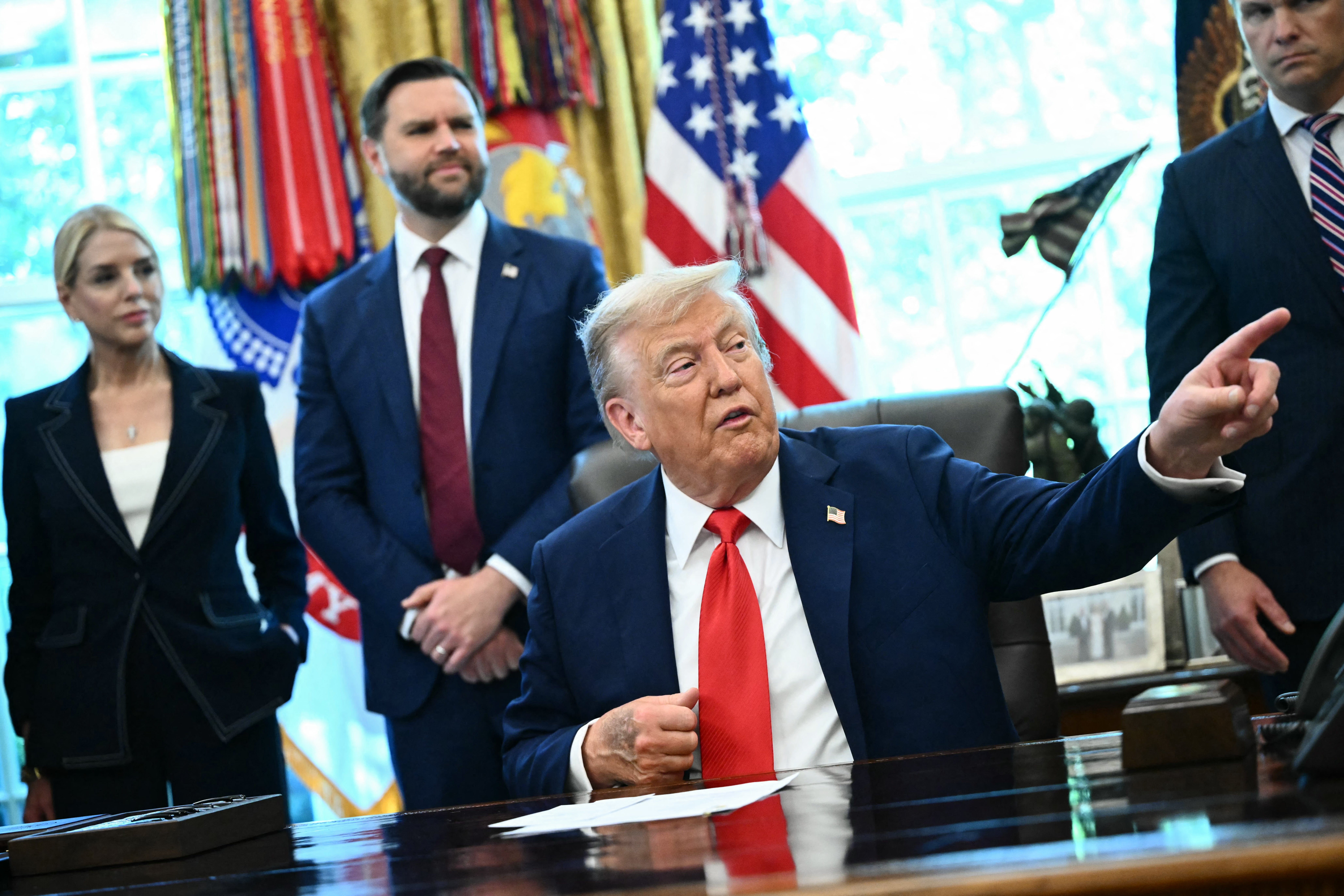 President Donald Trump had a large bruise on the back of his right hand on Monday. The White House attributed it to frequent hand-shaking and aspirin usage
