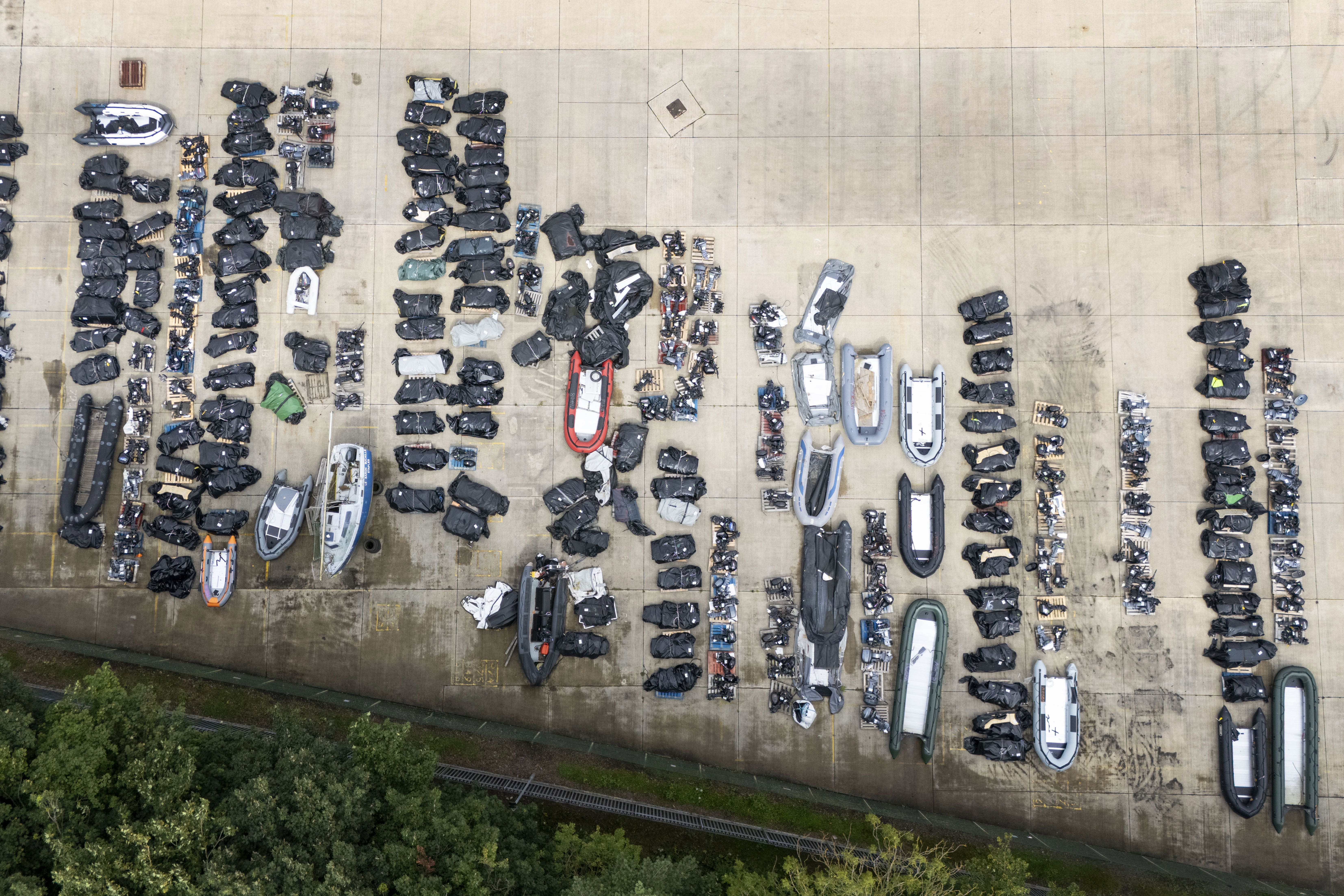 A record 28,288 people have crossed the English Channel in small boats this year so far (Gareth Fuller/PA)