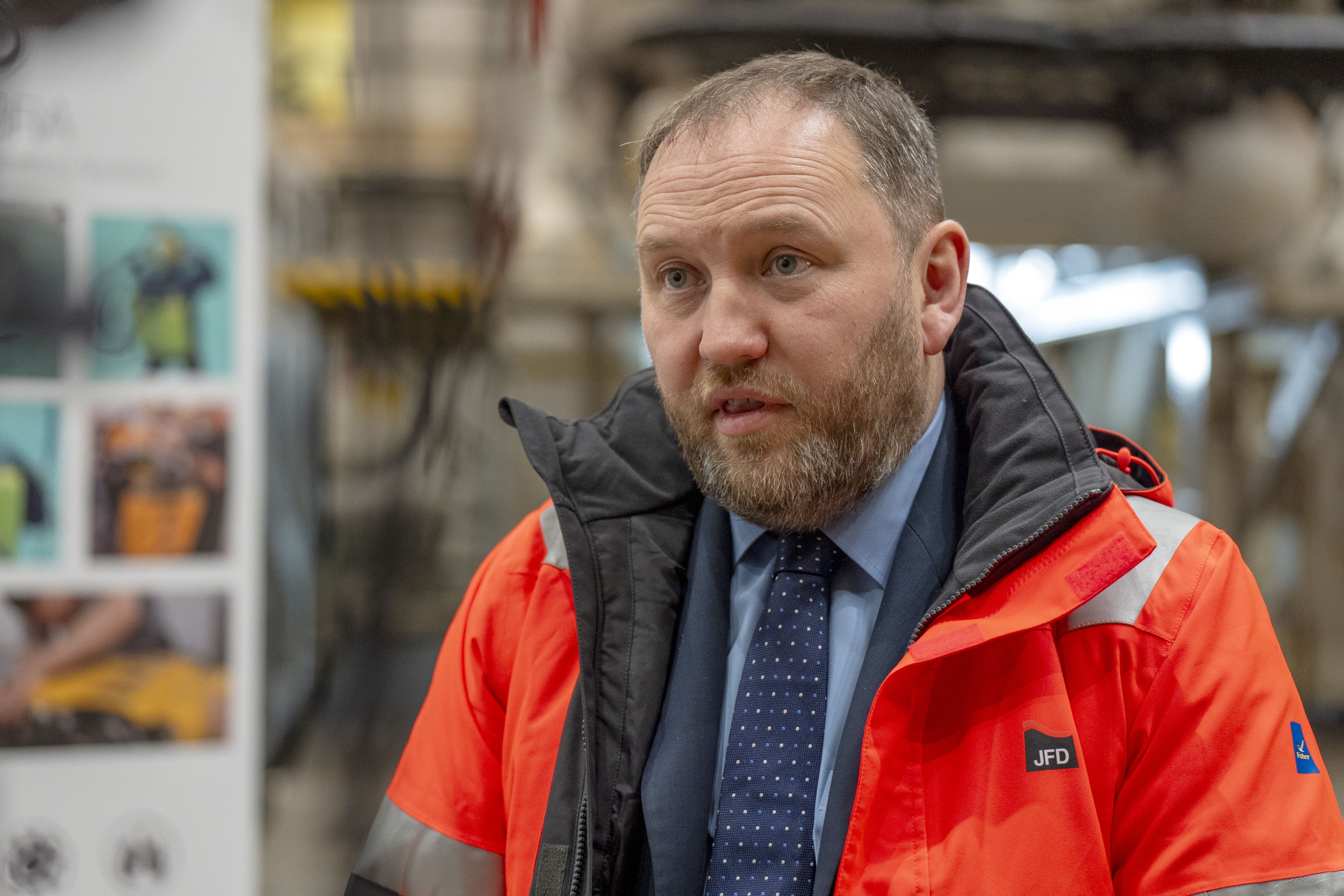 Scottish Secretary Ian Murray will cut stell on a new barge being built to support the construction of three new ships for the Royal Navy. (Jane Barlow/PA)