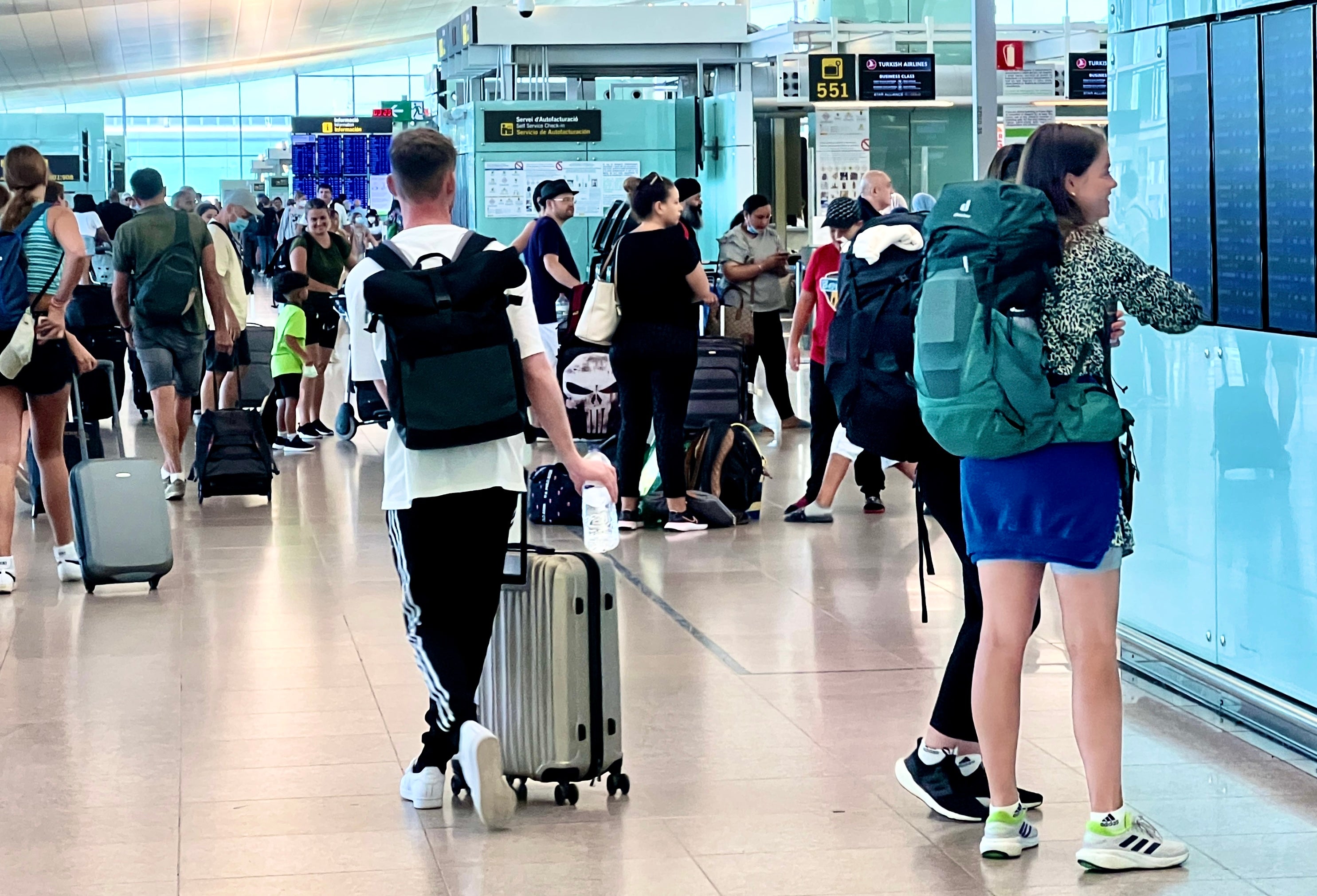 Peak popularity: Barcelona airport, gateway to Spain for millions of British travellers each year