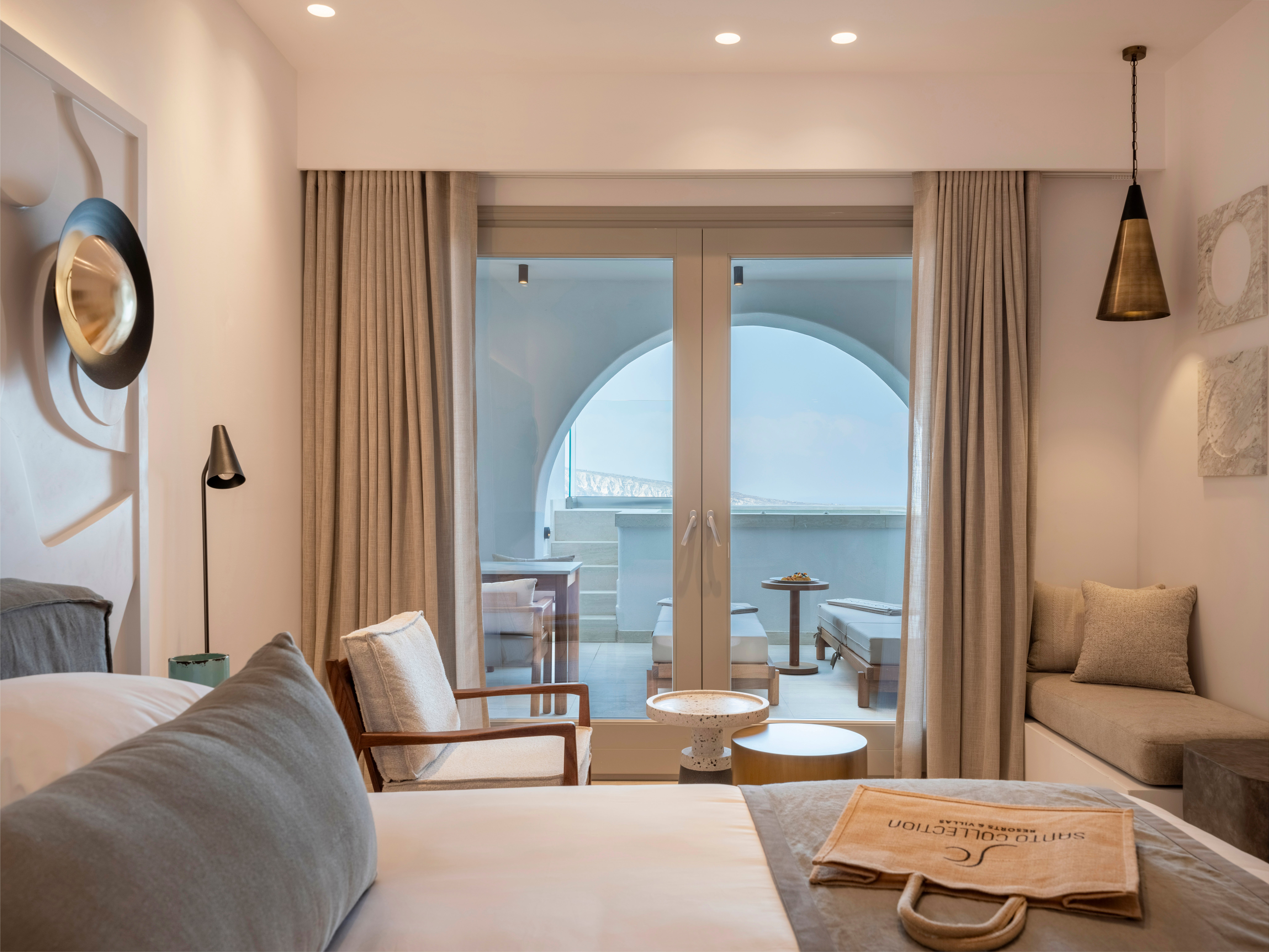 Privacy is honoured at Santo Pure with personal Jacuzzis or pools (or both)