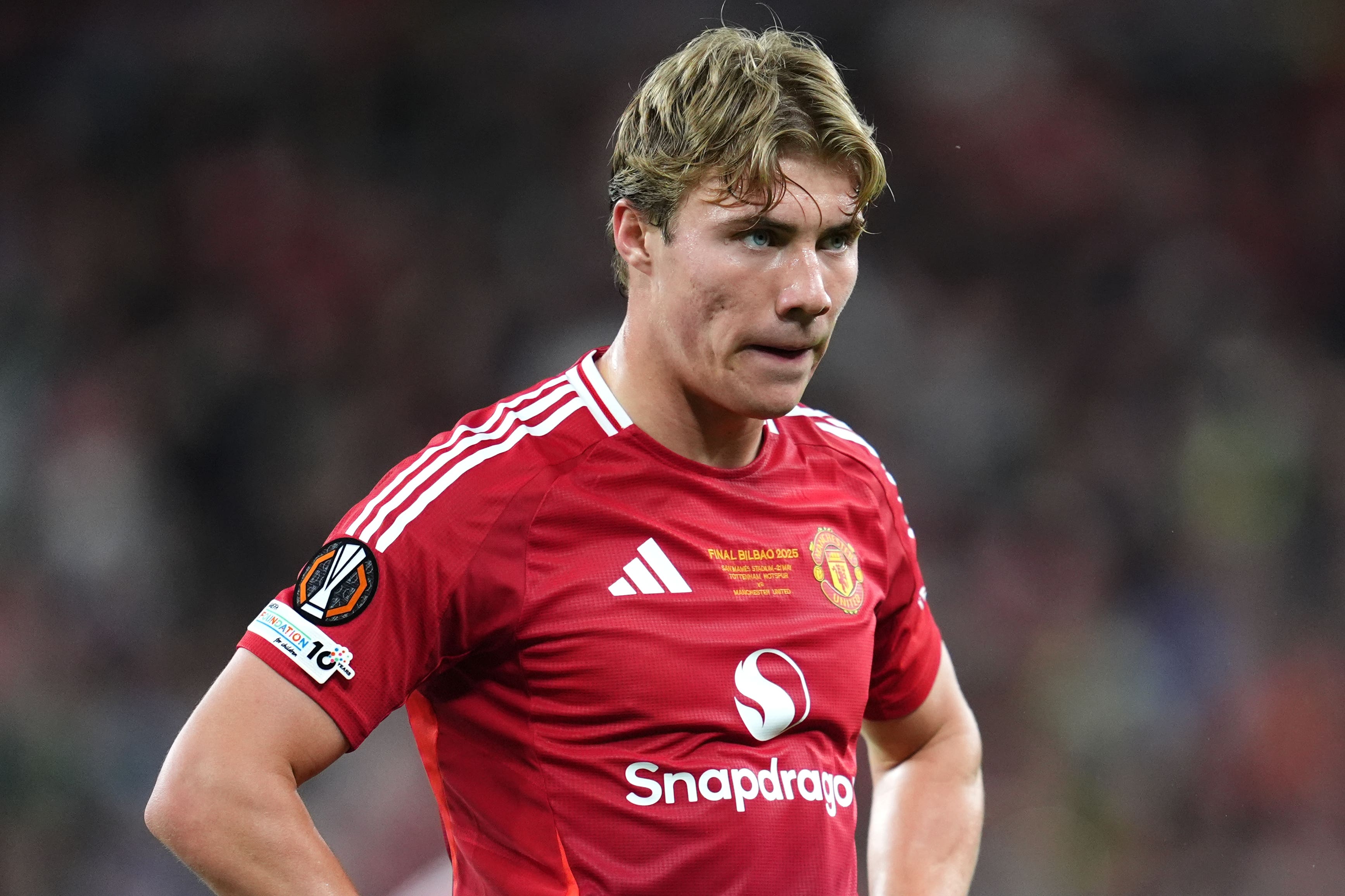 Rasmus Hojlund has yet to play for Manchester United this season (Adam Davy/PA)