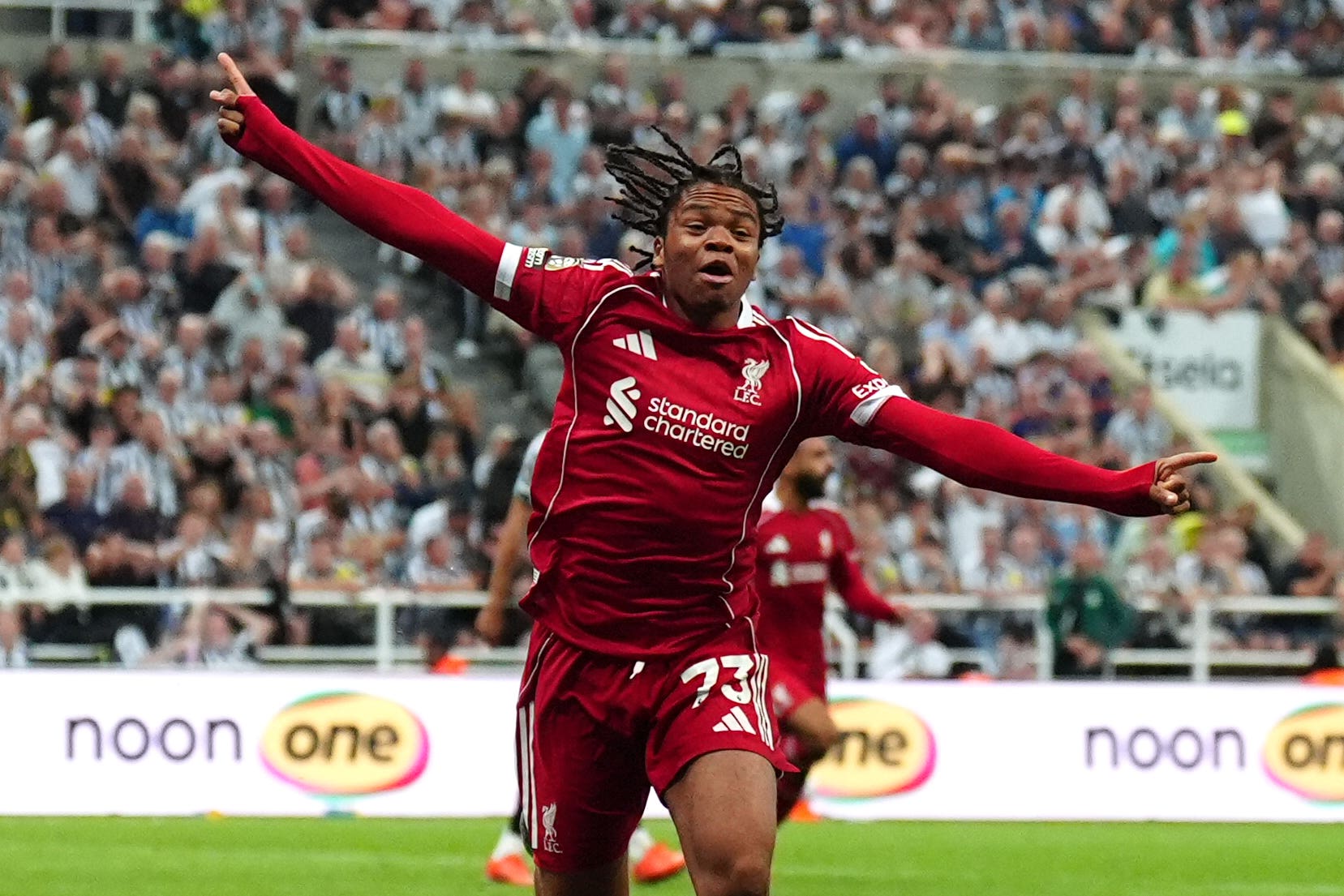 John Barnes is confident Rio Ngumoha, pictured, will be allowed to develop at the right speed at Liverpool (Owen Humphreys/PA)