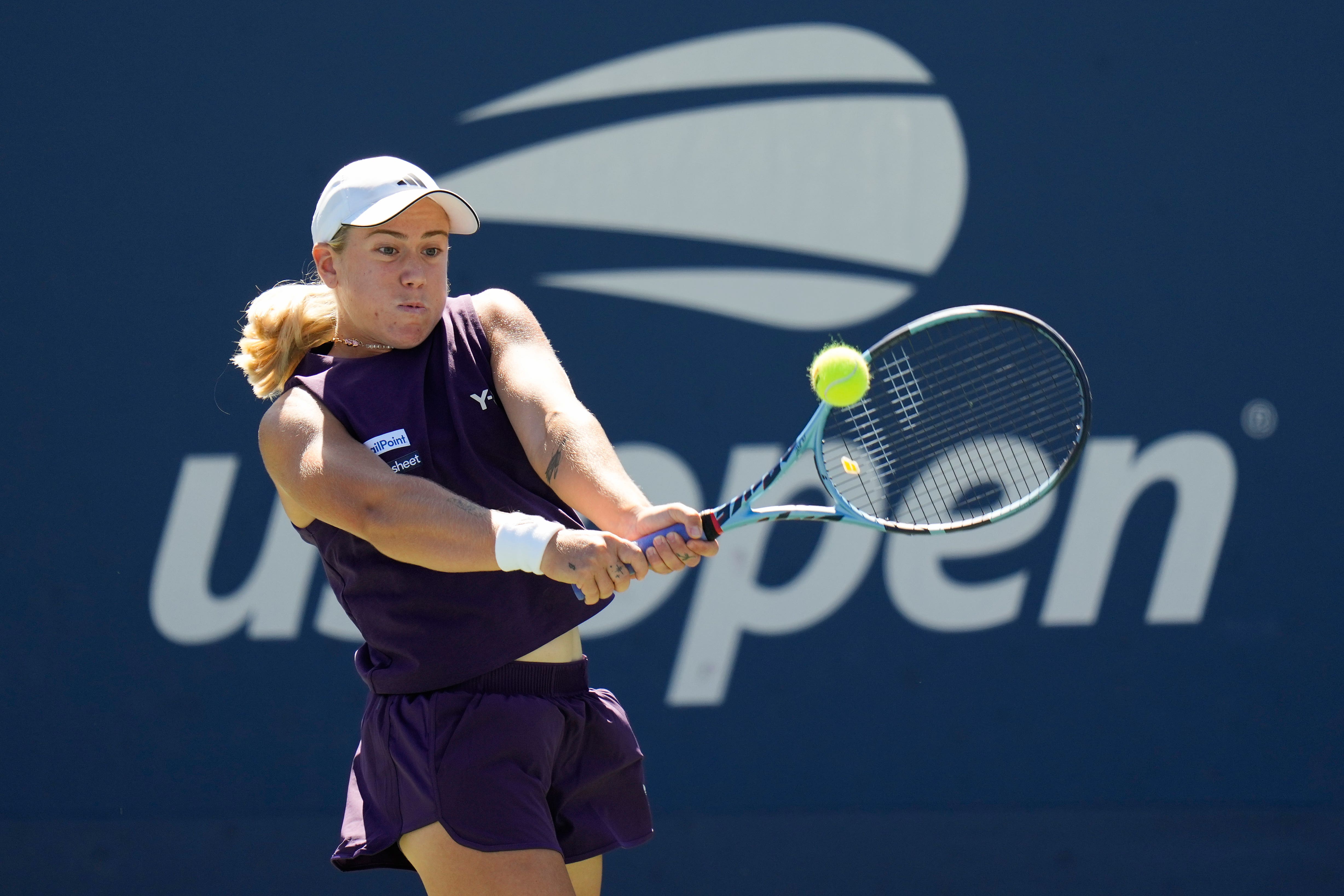 Sonay Kartal hits a backhand (Seth Wenig/AP)