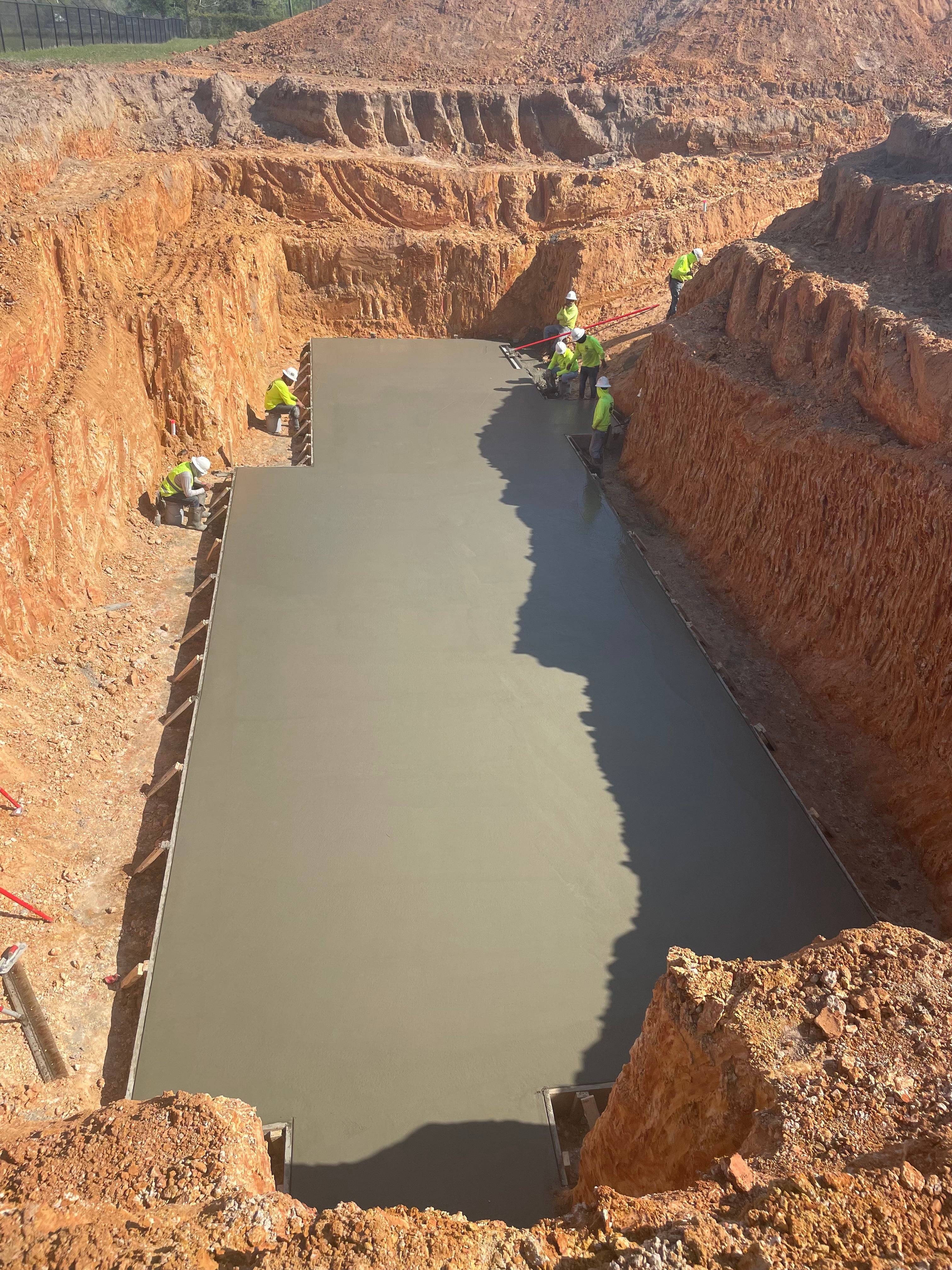 Once it's covered in concrete, the bunker is ready to have a larger property built above it