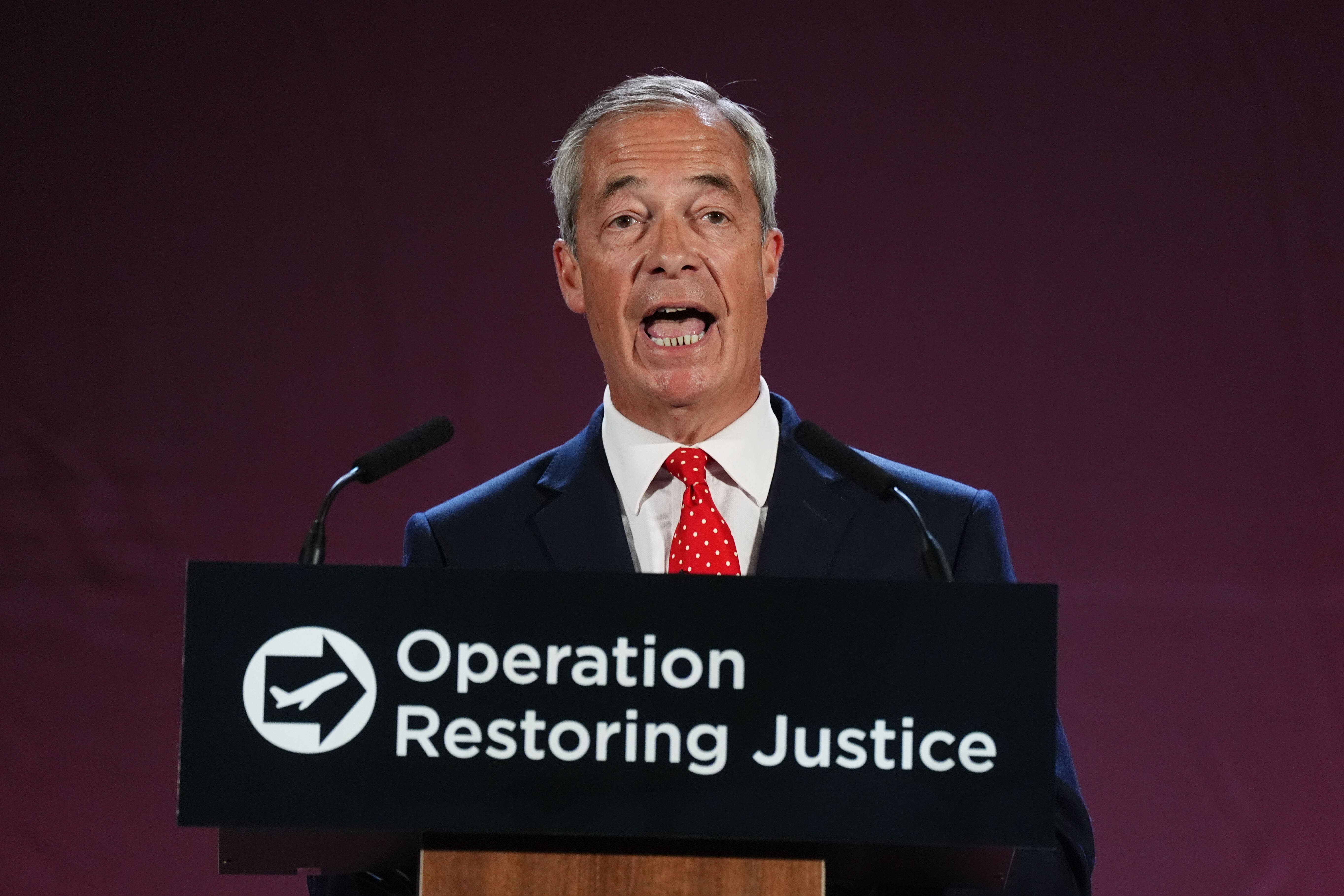 <p>Reform UK leader Nigel Farage (Jacob King/PA)</p>