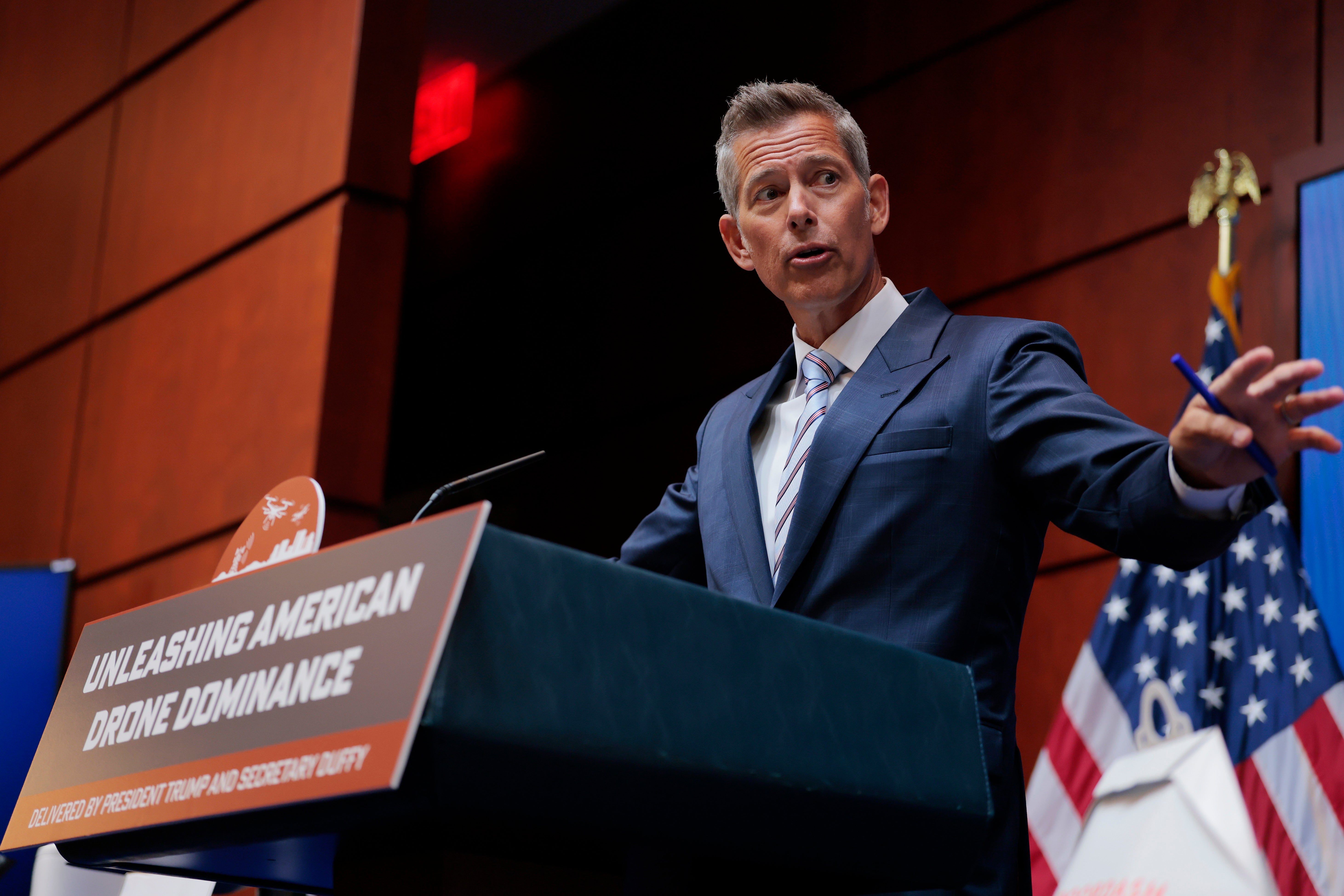 Three states could lose millions in federal funding if English is not enforced for truck drivers, Transportation Secretary Sean Duffy has warned