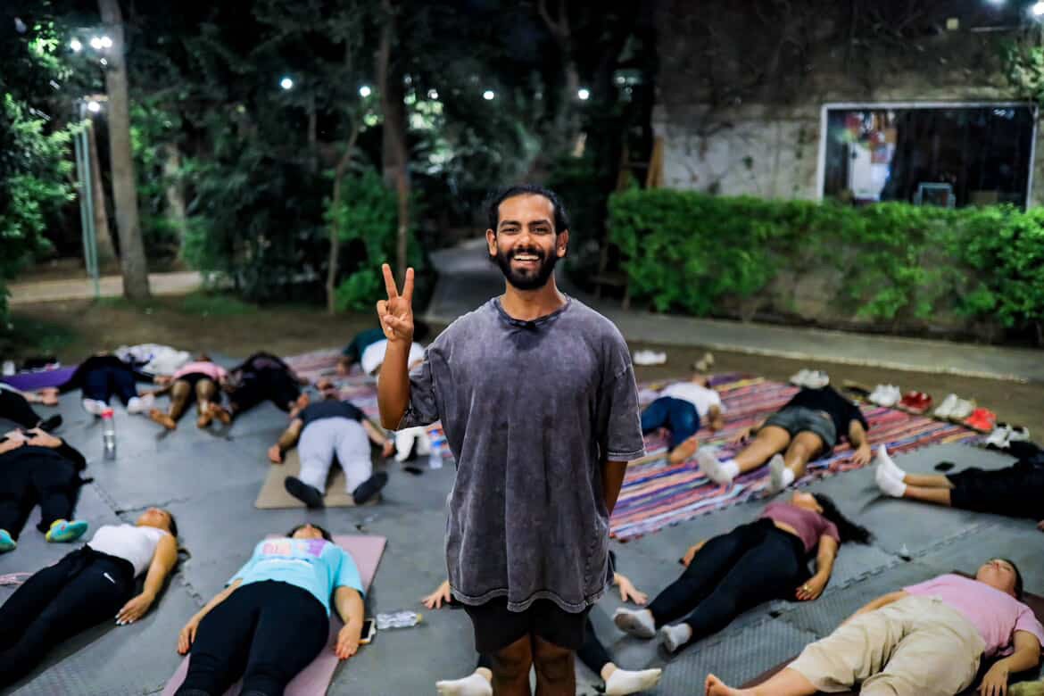 Moe Tarek teaches students at Osana Wellness