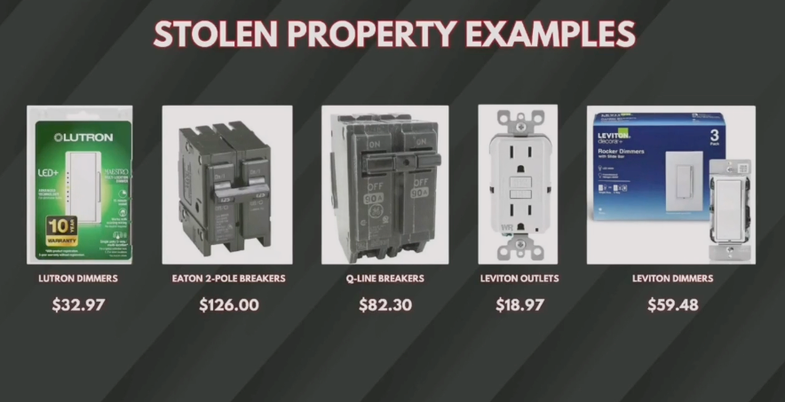Thieves allegedly pocketed nearly $10,000 in electronics from Home Depot at each store they robbed, sometimes robbing four stores per day, police said