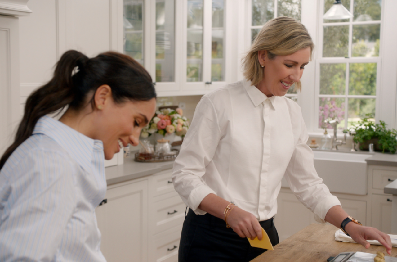 Meghan was visited by chef Clare Smyth in ‘With Love, Meghan’