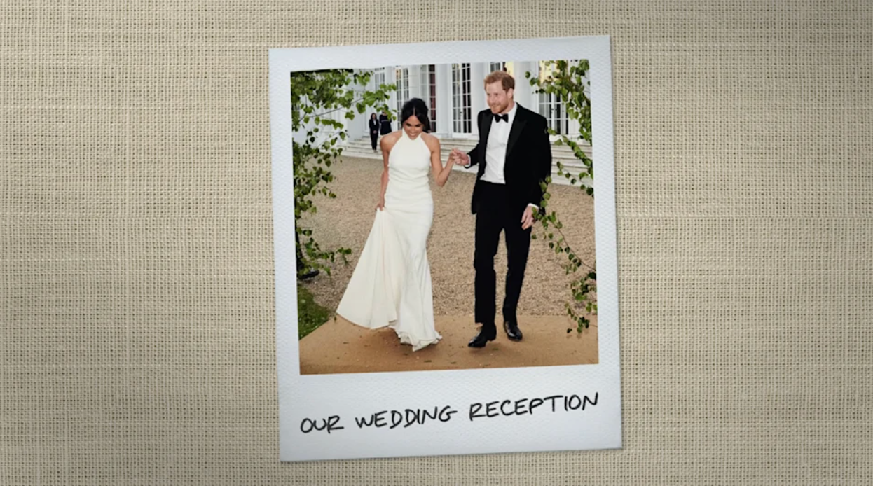 Unseen pictures of Harry and Meghan’s wedding reception were revealed in the latest instalment of ‘With Love, Meghan’
