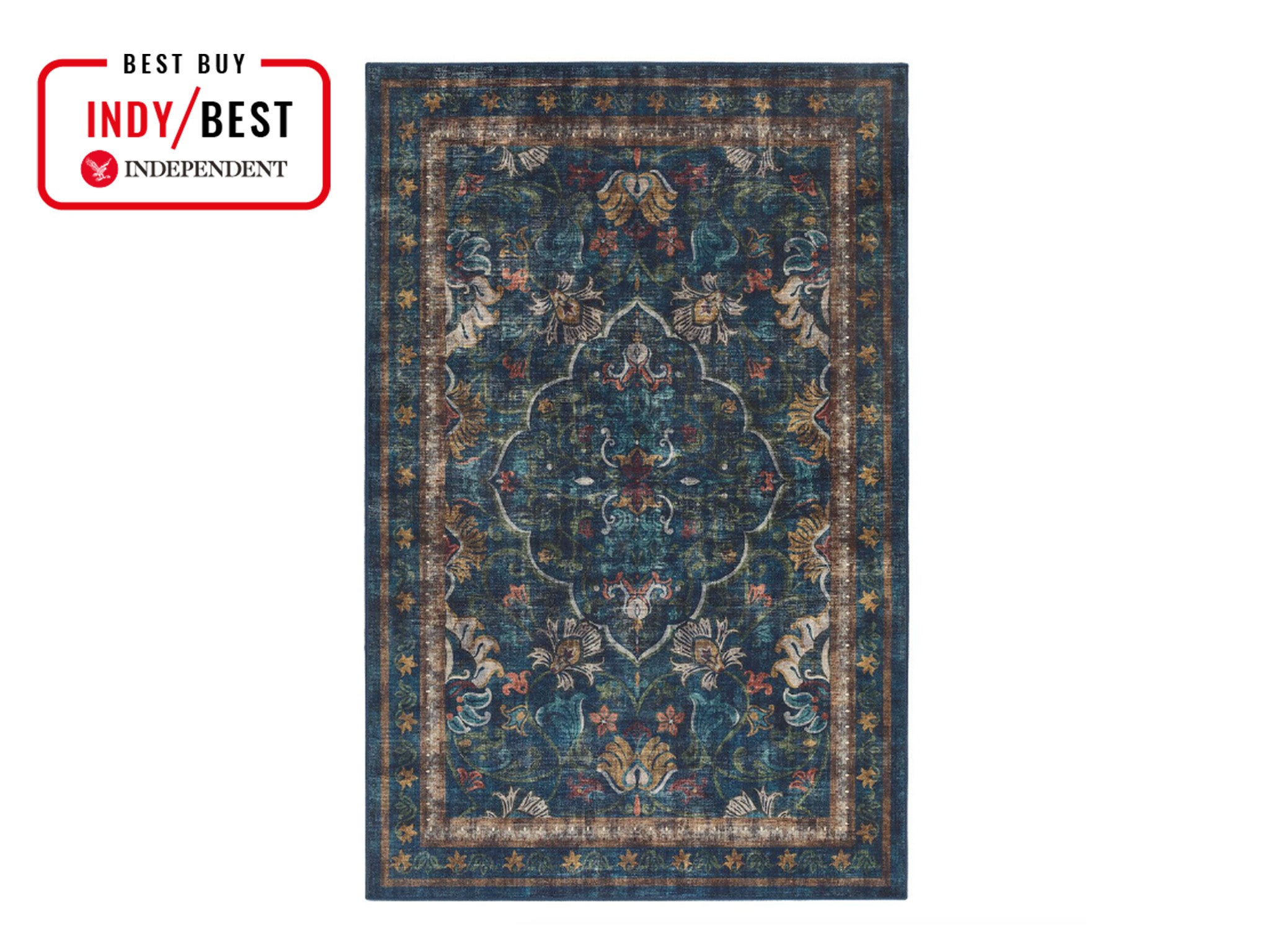 Hug Rug midnight paisley washable rug