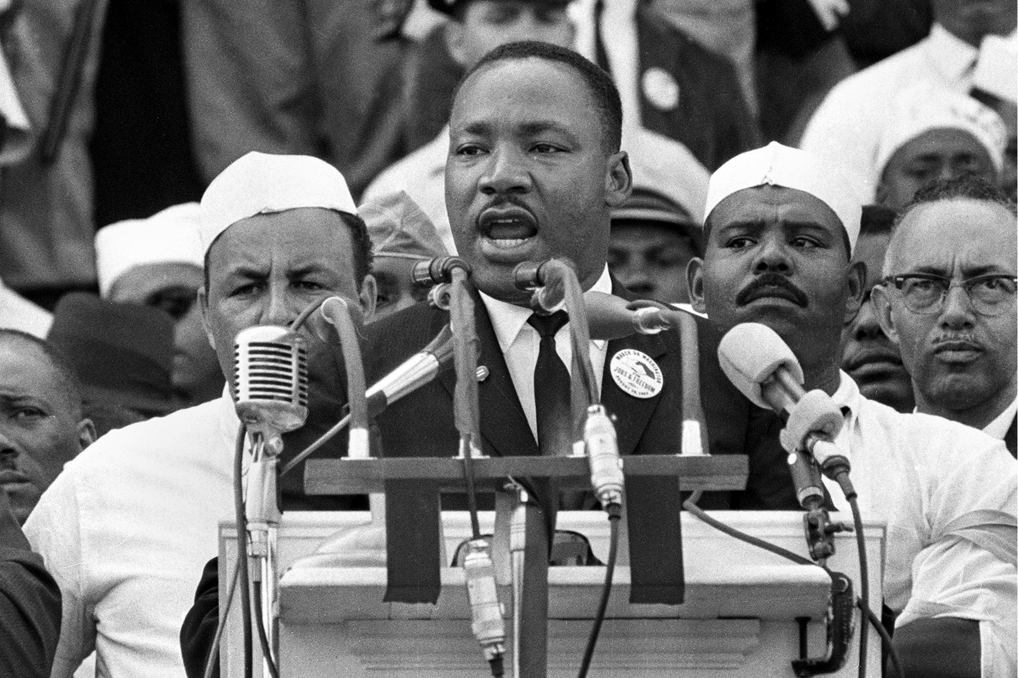 Martin Luther King delivered speeches at a time of savage discrimination and all-enveloping racism, but was always positive and always looked forward