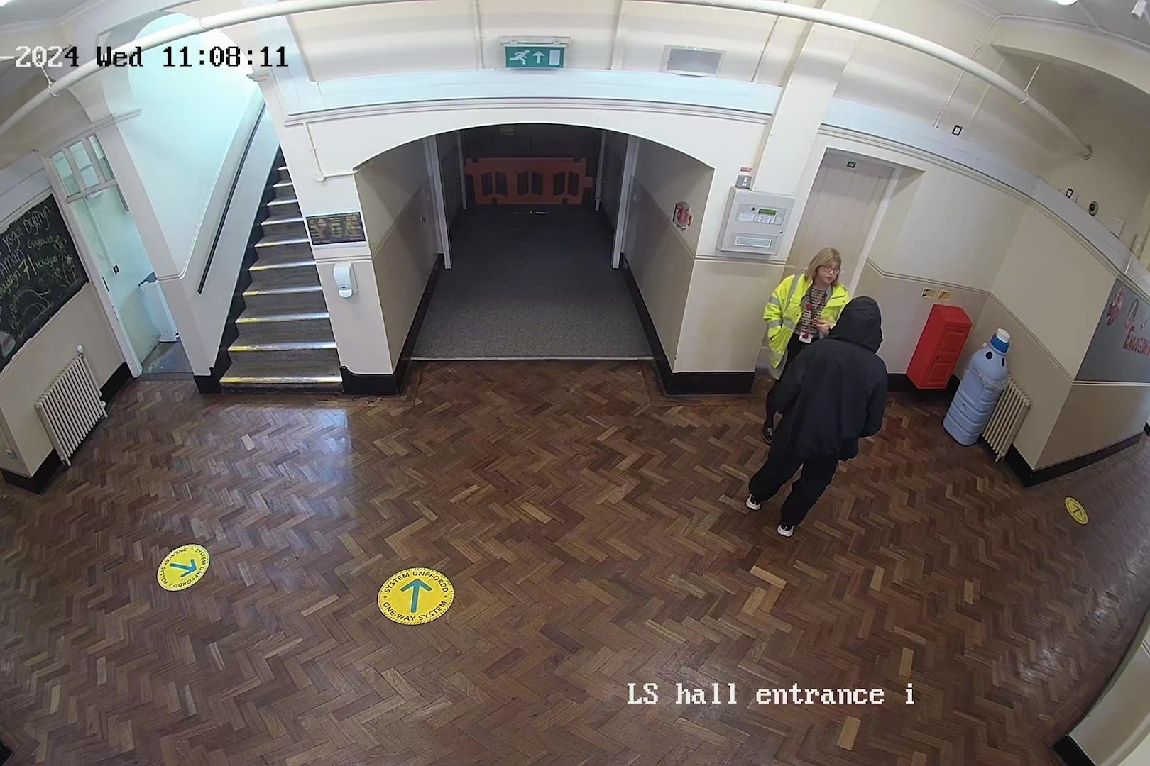 The attack was captured on the school’s CCTV (Dyfed-Powys Police/PA)