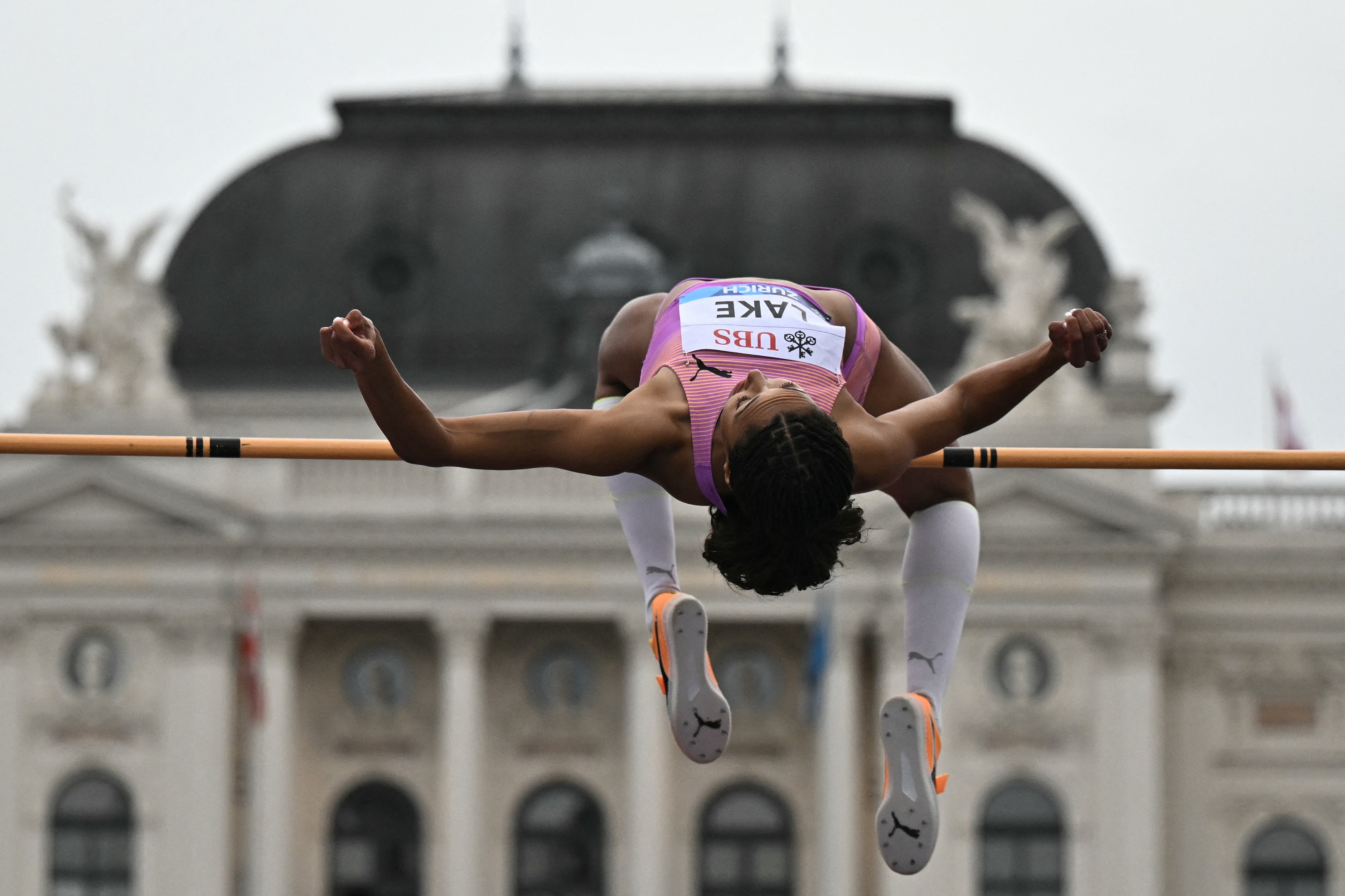 <p>Morgan Lake became the first British woman to clear two metres in the high jump</p>