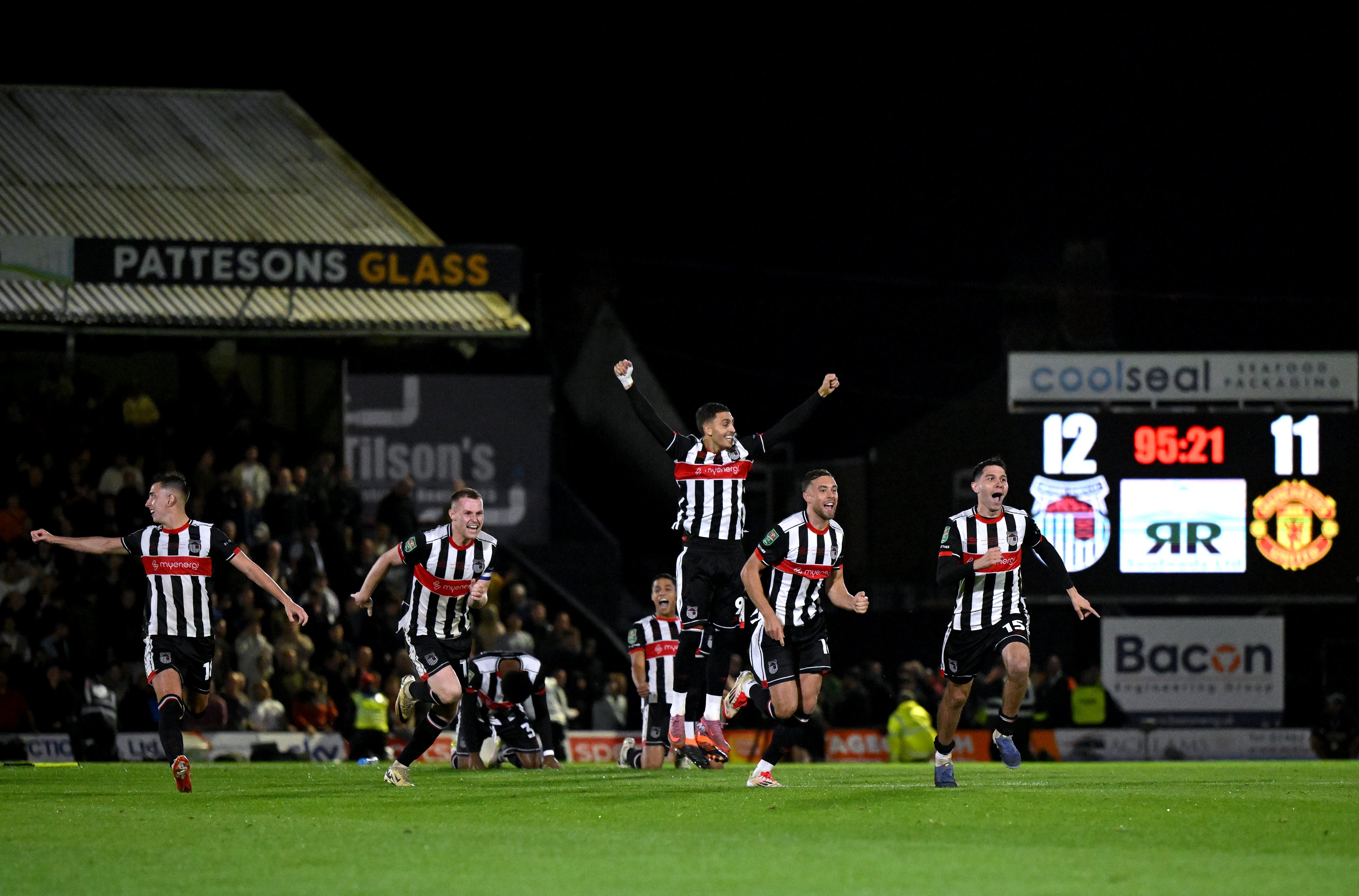 Grimsby enjoyed a famous night at Blundell Park