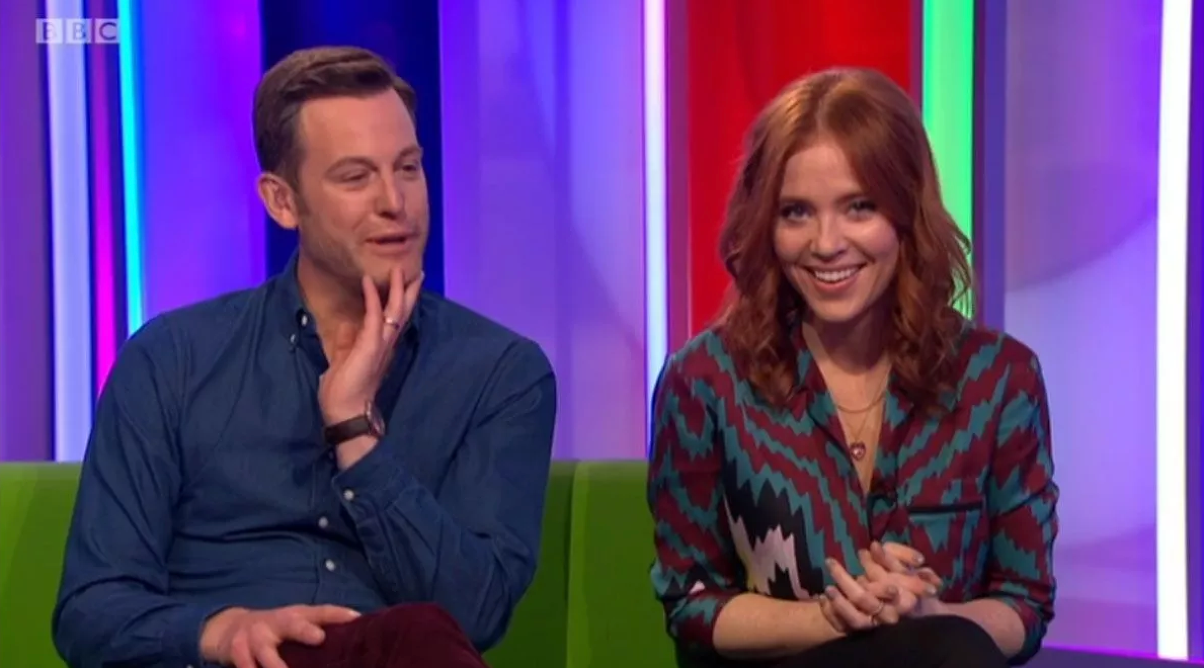 Matt Baker and Angela Scanlon presenting 'The One Show'