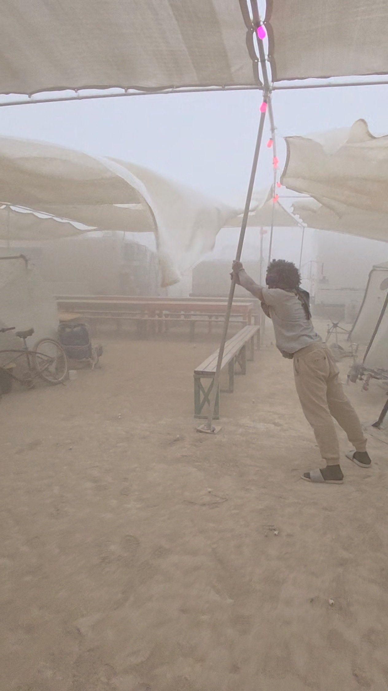 The conditions at Black Rock City became so bad that the festival had to stop allowing revelers in for a short time