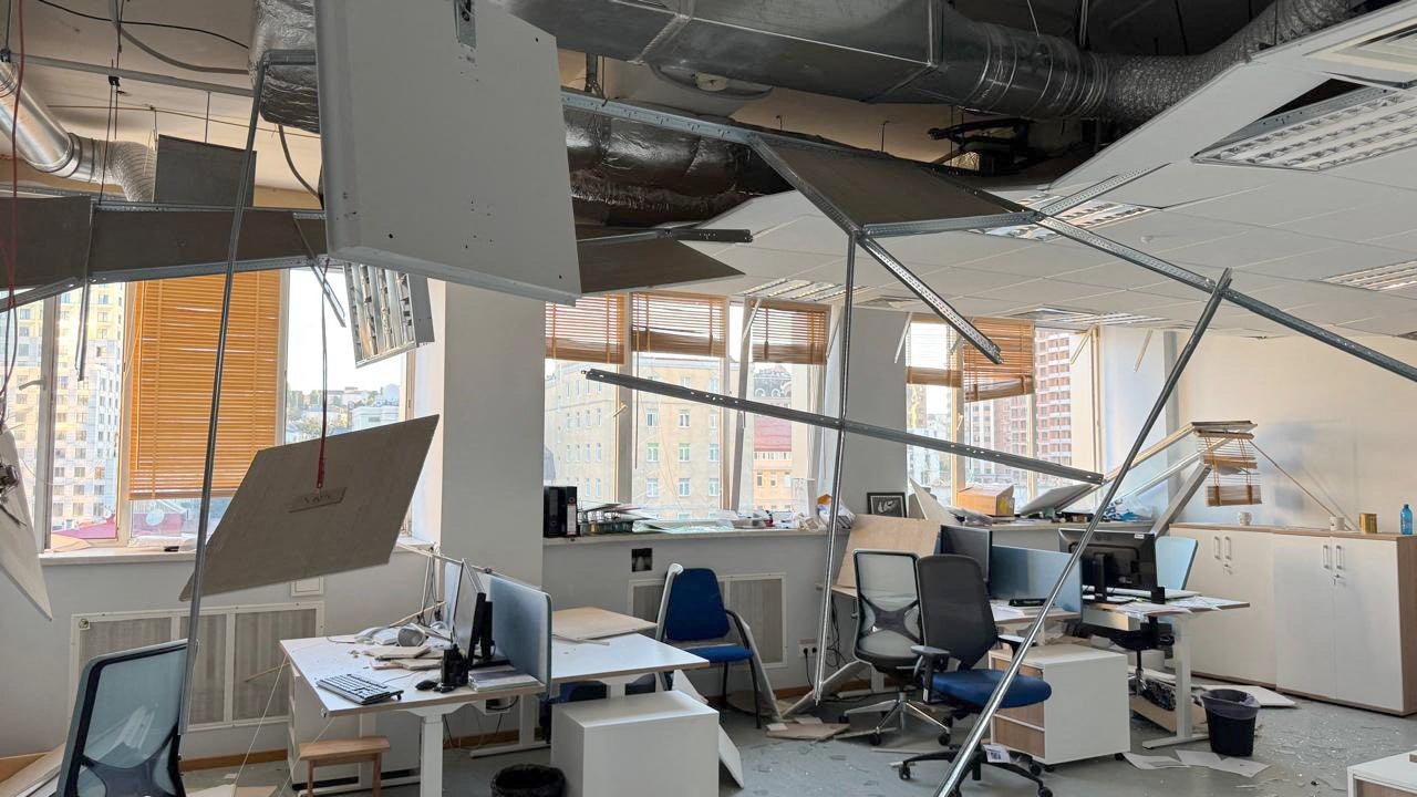 Damages to the EU offices in Kyiv