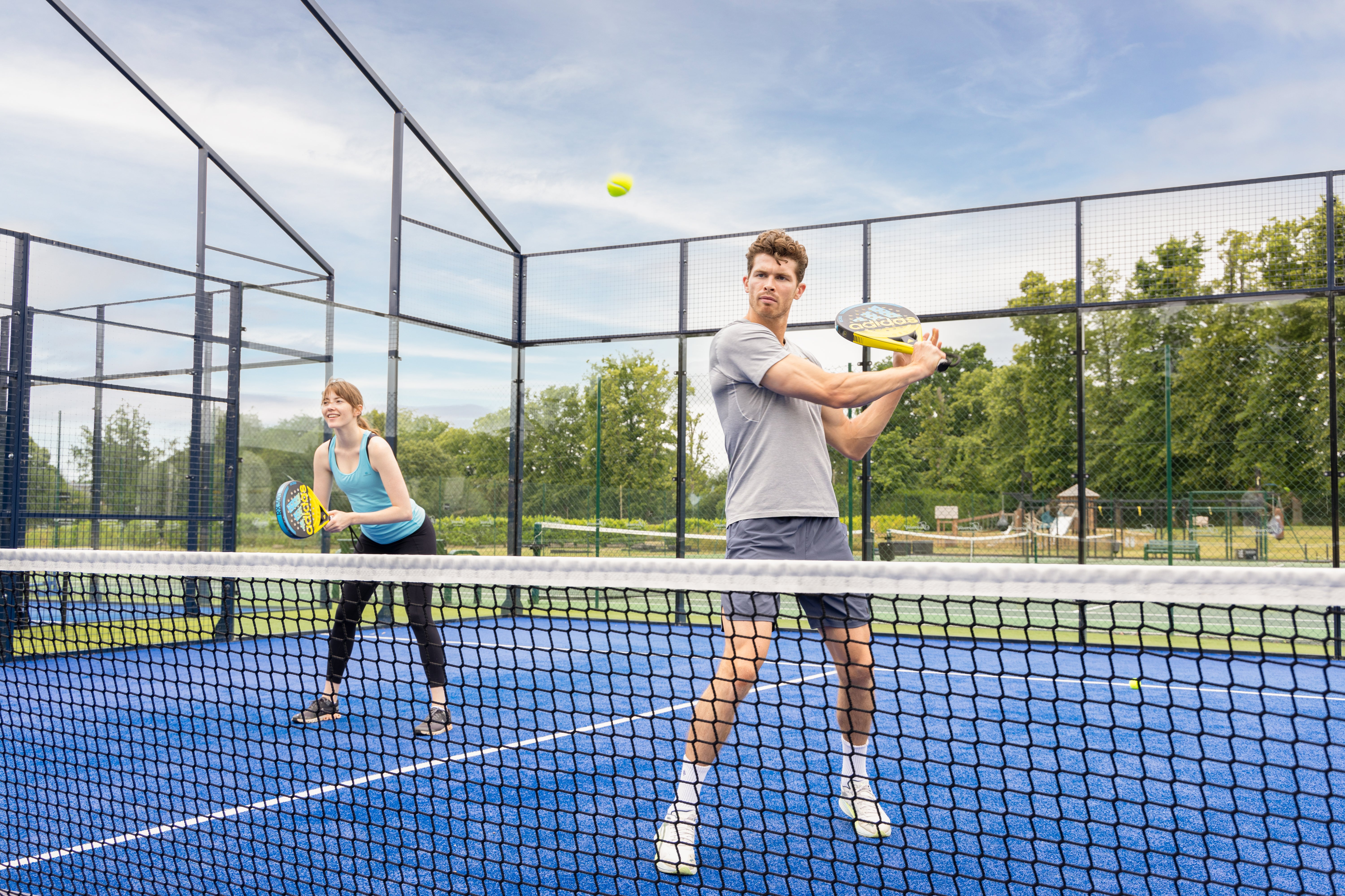 Two padel courts are part of the wellness offering at the Fairmont Windsor Park