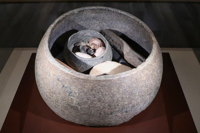 <p>Animal figurines of a fox, a vulture, and a wild boar, forming a three-dimensional narrative, discovered at the Karahan Tepe archaeological site, are displayed in the "Golden Age of Archaeology" exhibition</p>