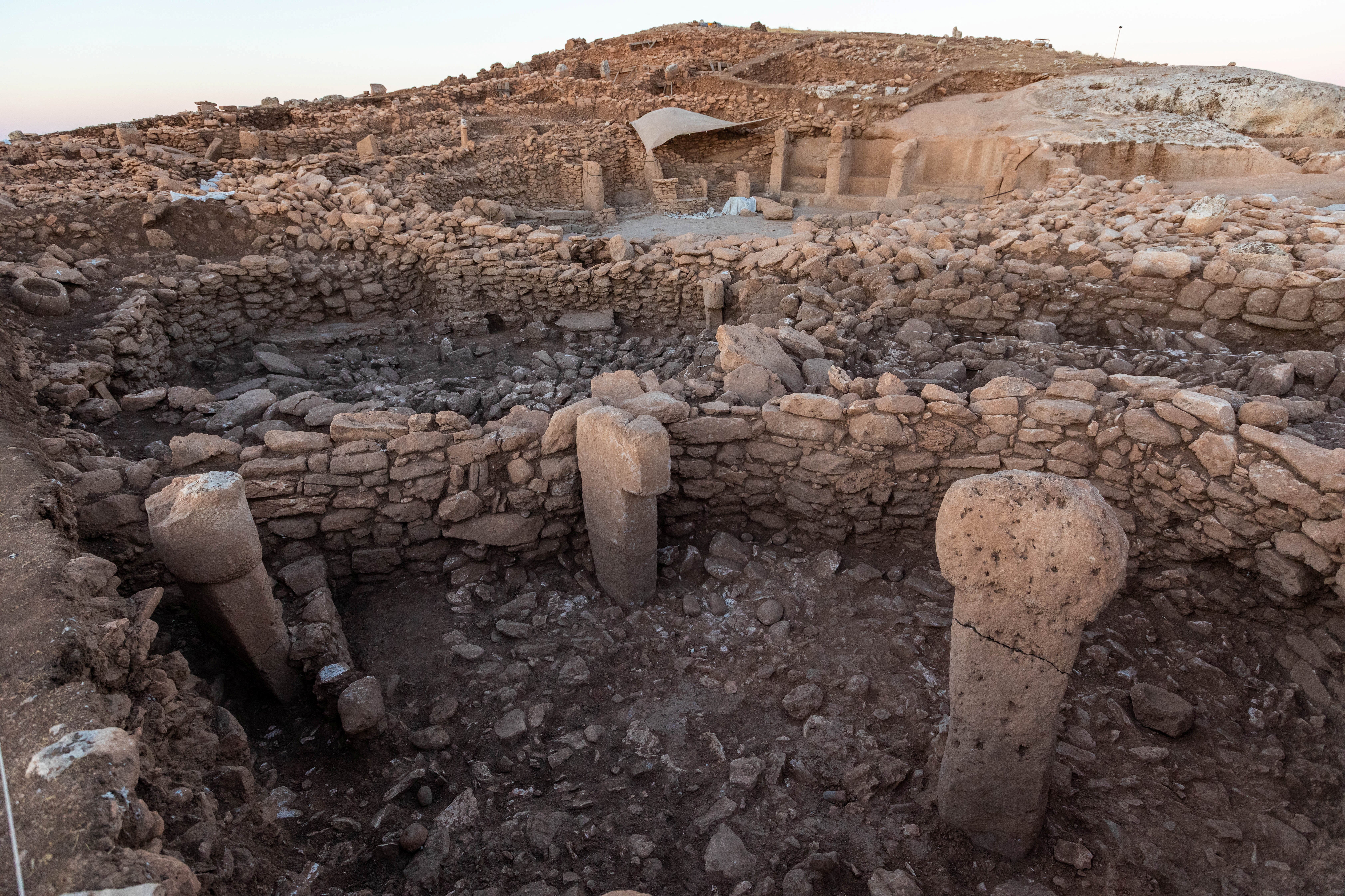 Archaeological site of Karahan Tepe, one of the world's oldest Neolithic settlements, in Sanliurfa, Turkey